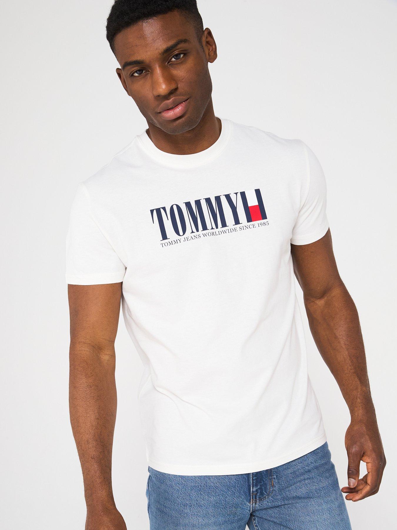 undefined Regular Fit Chest Logo Flag T-Shirt - White
