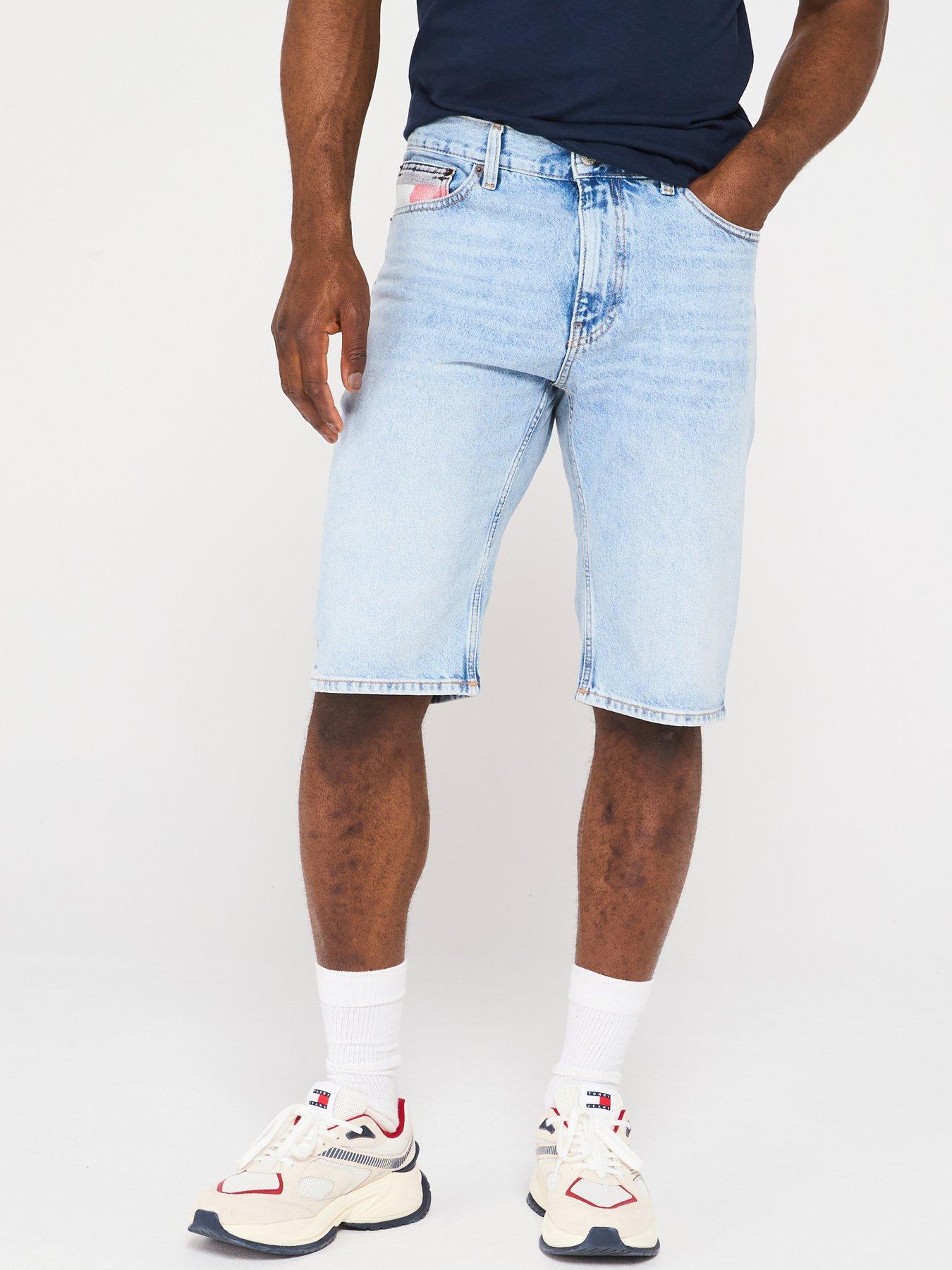 undefined Ryan Flag Pocket Denim Shorts - Light Wash
