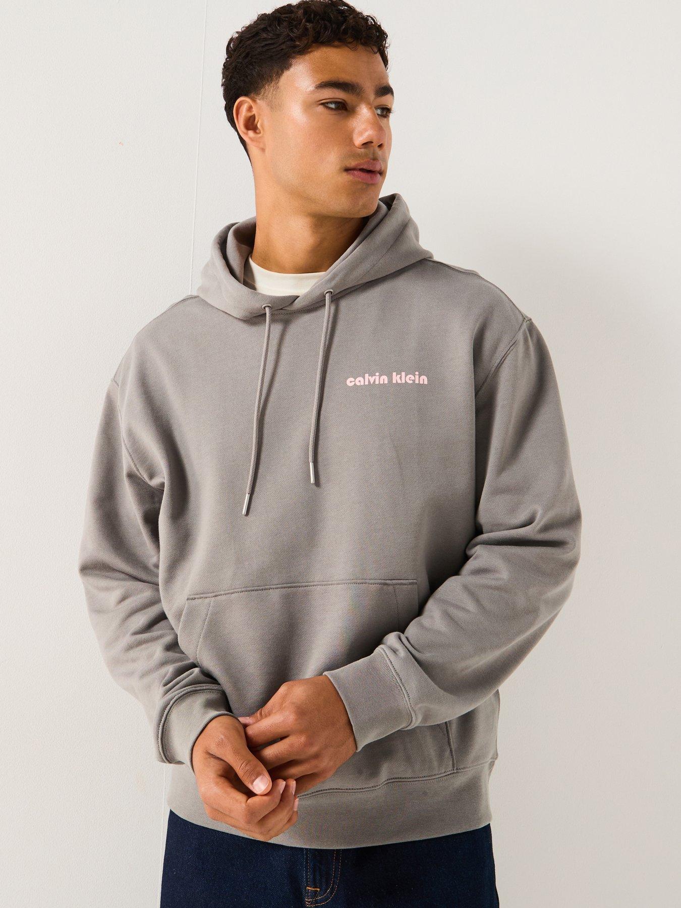 undefined Calvin Klein Jeans Bauhaus Embroided Logo Overhead Hoodie - Grey