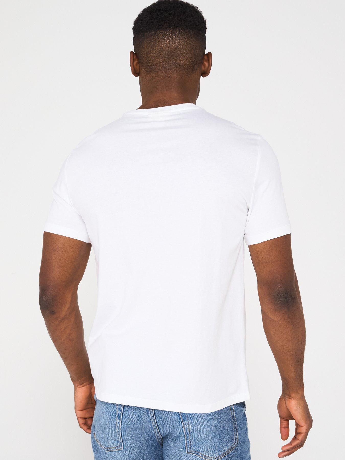 Image 2 of 5 of Calvin Klein Jeans Left Chest Woven Badge T-Shirt - White