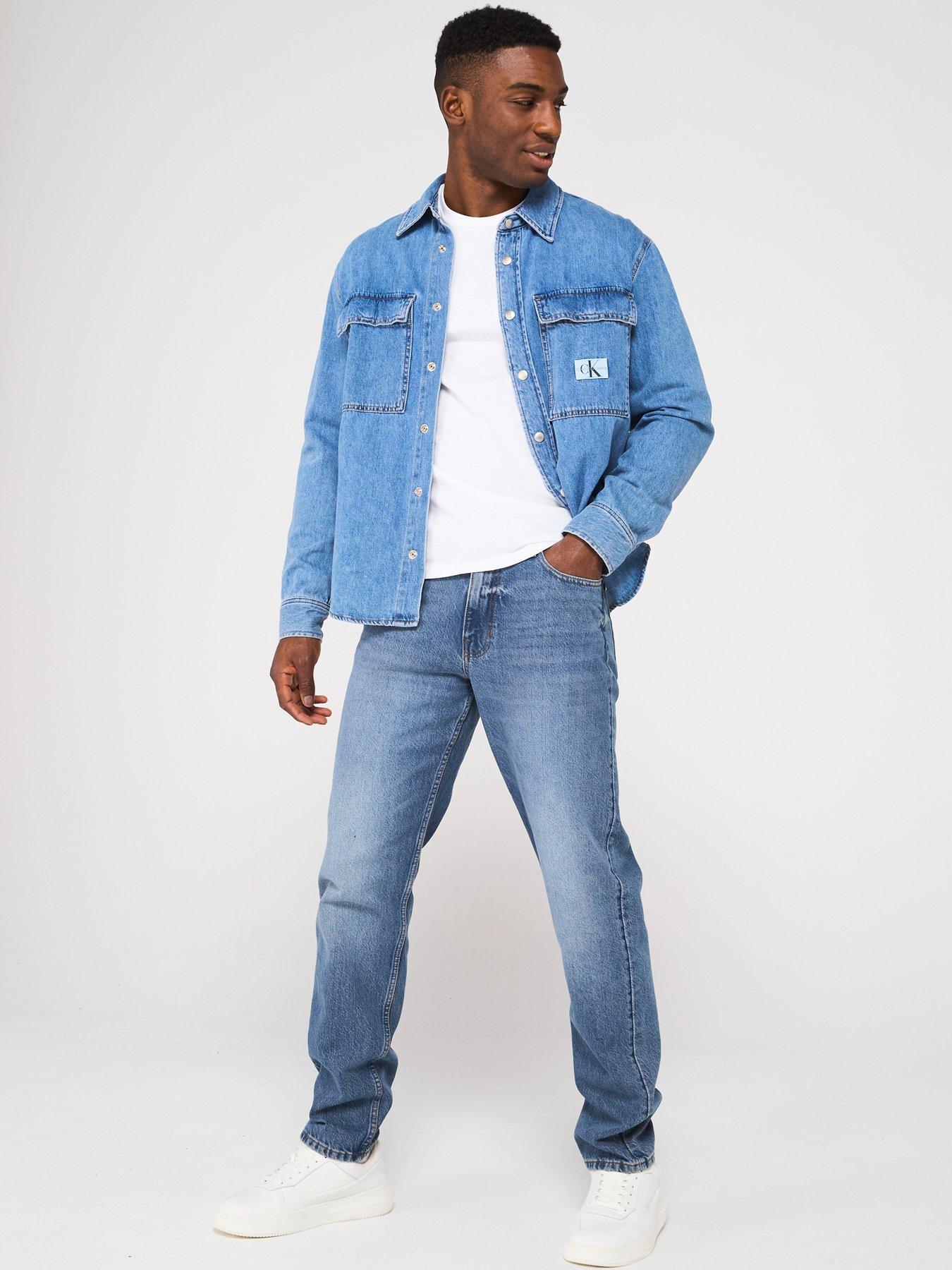Image 3 of 5 of Calvin Klein Jeans Left Chest Woven Badge T-Shirt - White