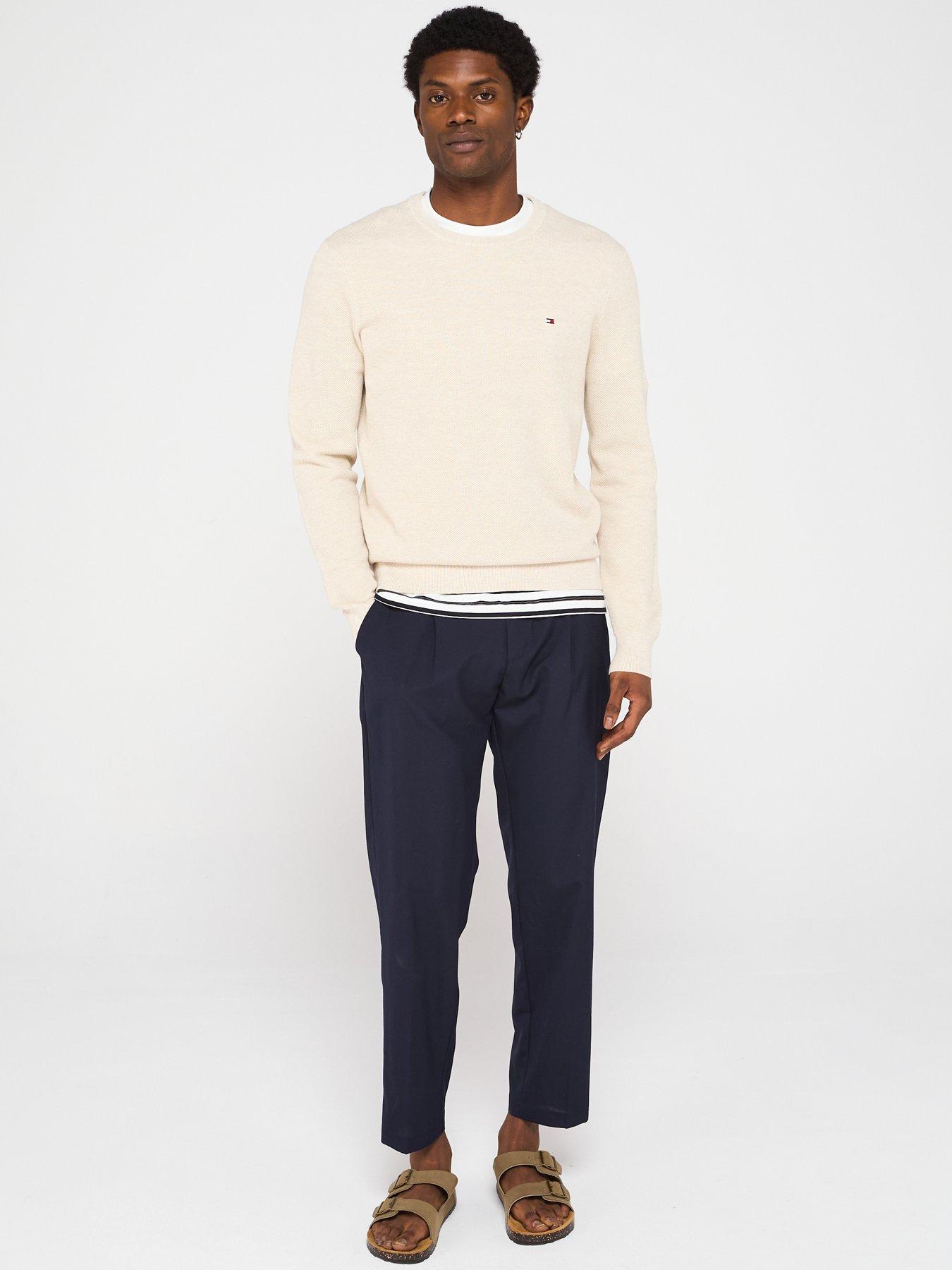 Image 3 of 4 of Tommy Hilfiger Essential Structure Crew Neck Knitted Jumper - Off White
