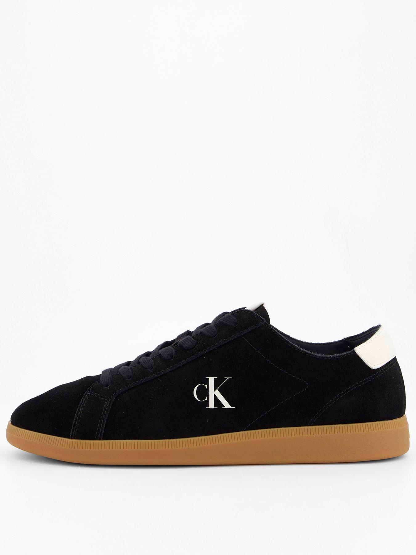 Calvin Klein Suede Low Profile Cupsole Gumsole Trainers - Black