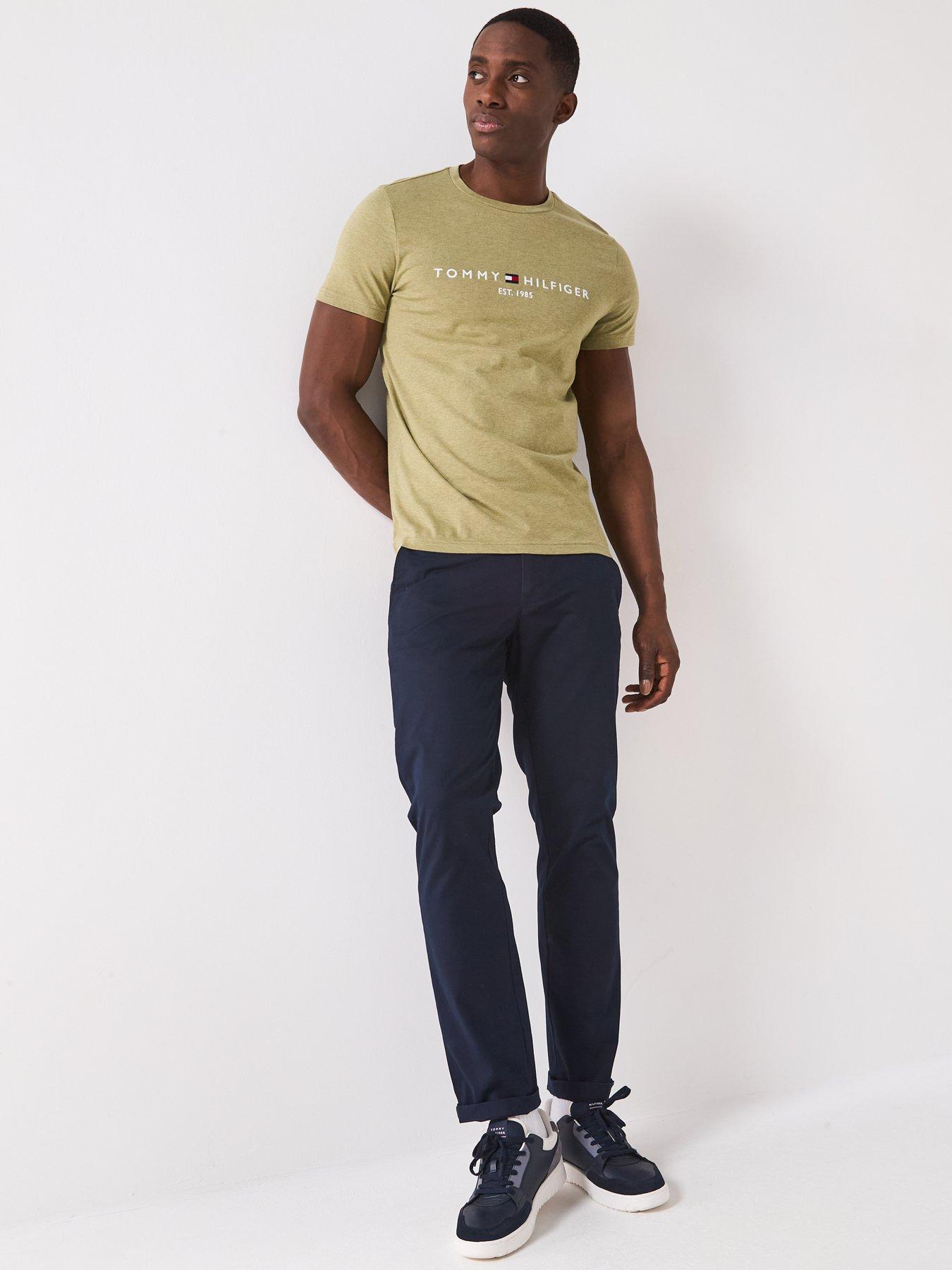 Image 3 of 5 of Tommy Hilfiger Linear Logo T-Shirt - Green