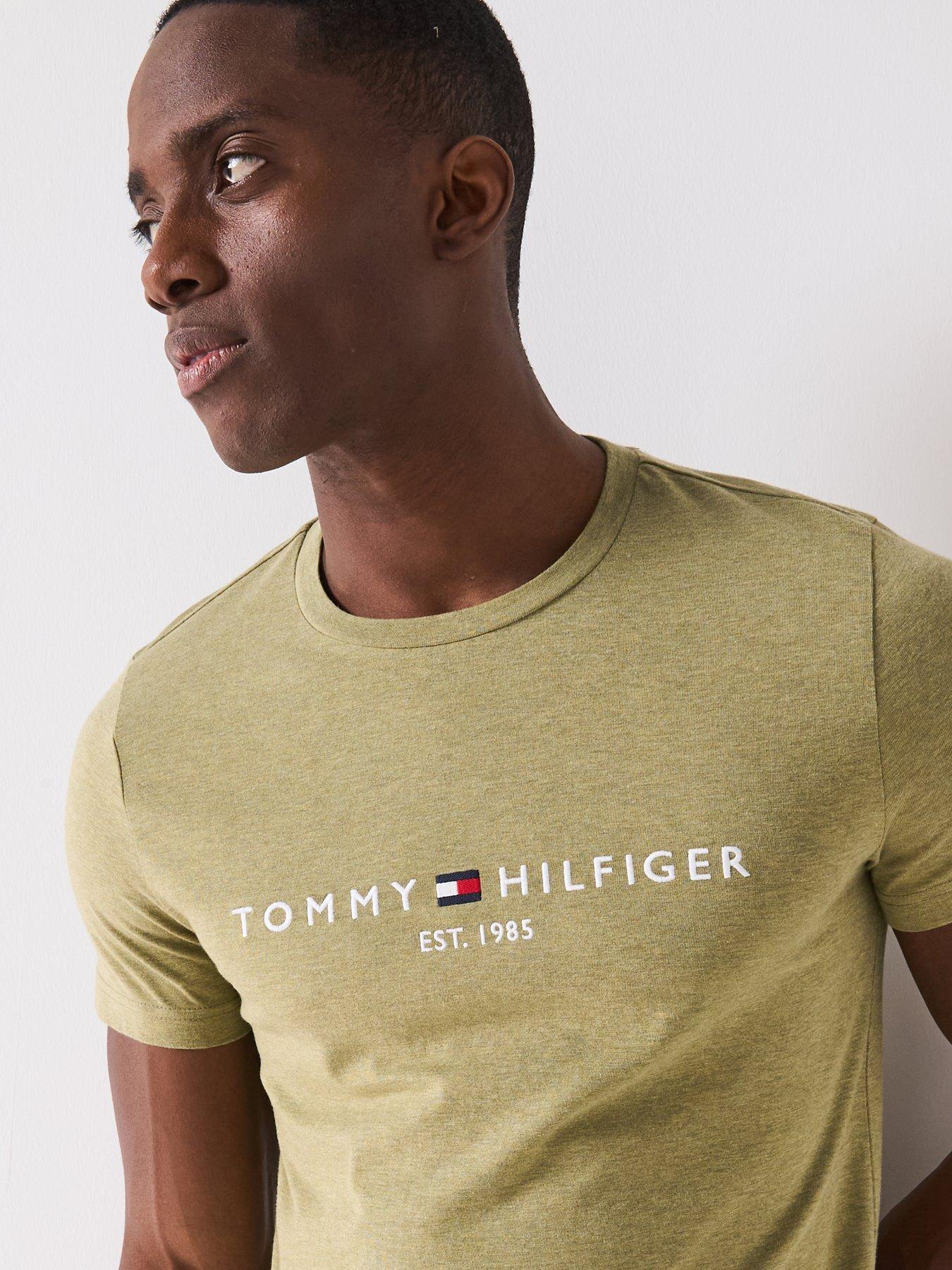 Image 4 of 5 of Tommy Hilfiger Linear Logo T-Shirt - Green