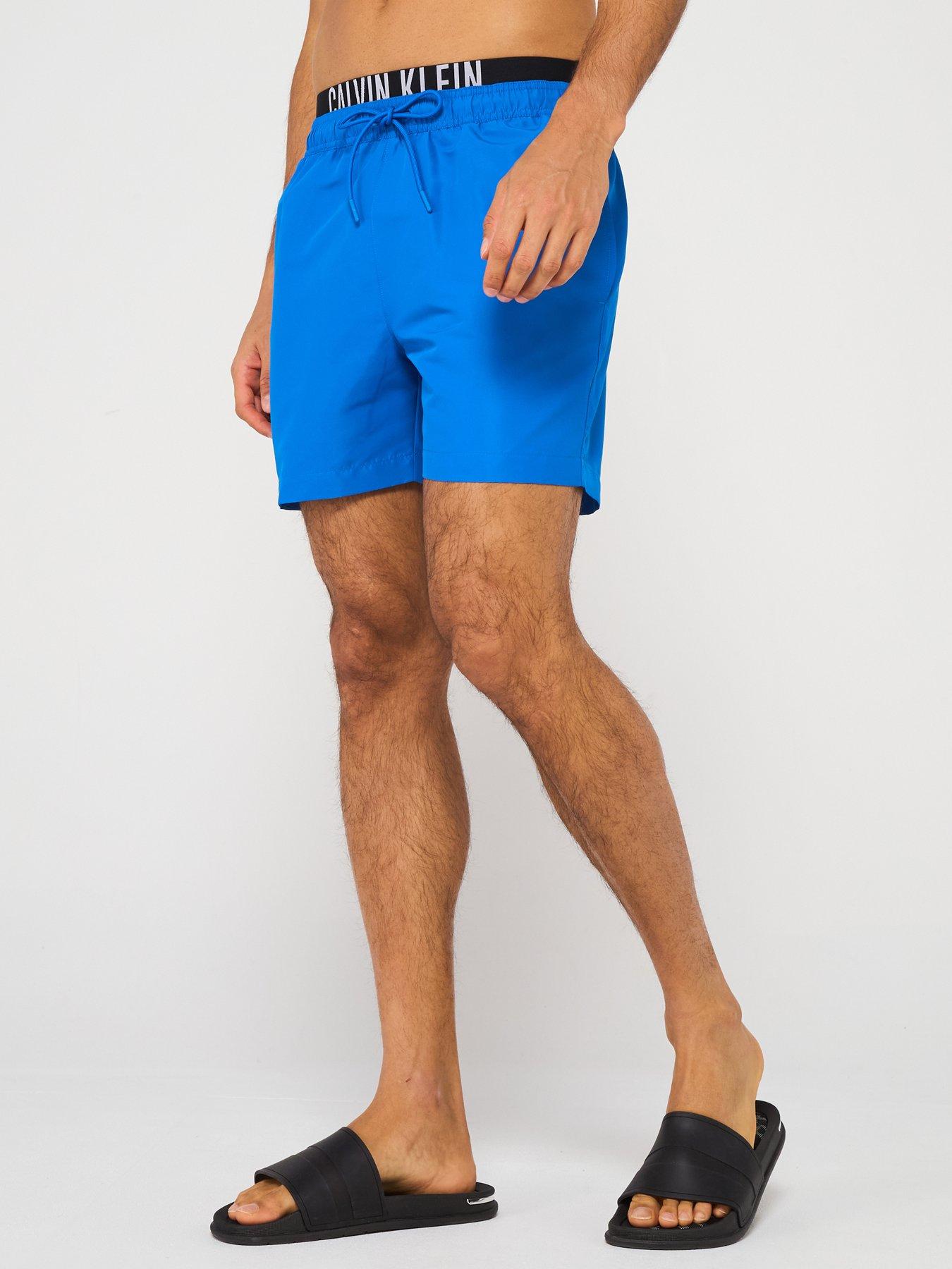 undefined Calvin Klein Medium Double Waistband Swimshorts  - Blue