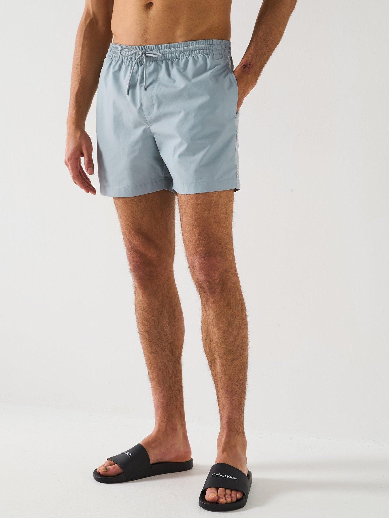 undefined Medium Taped Swimshorts - Grey