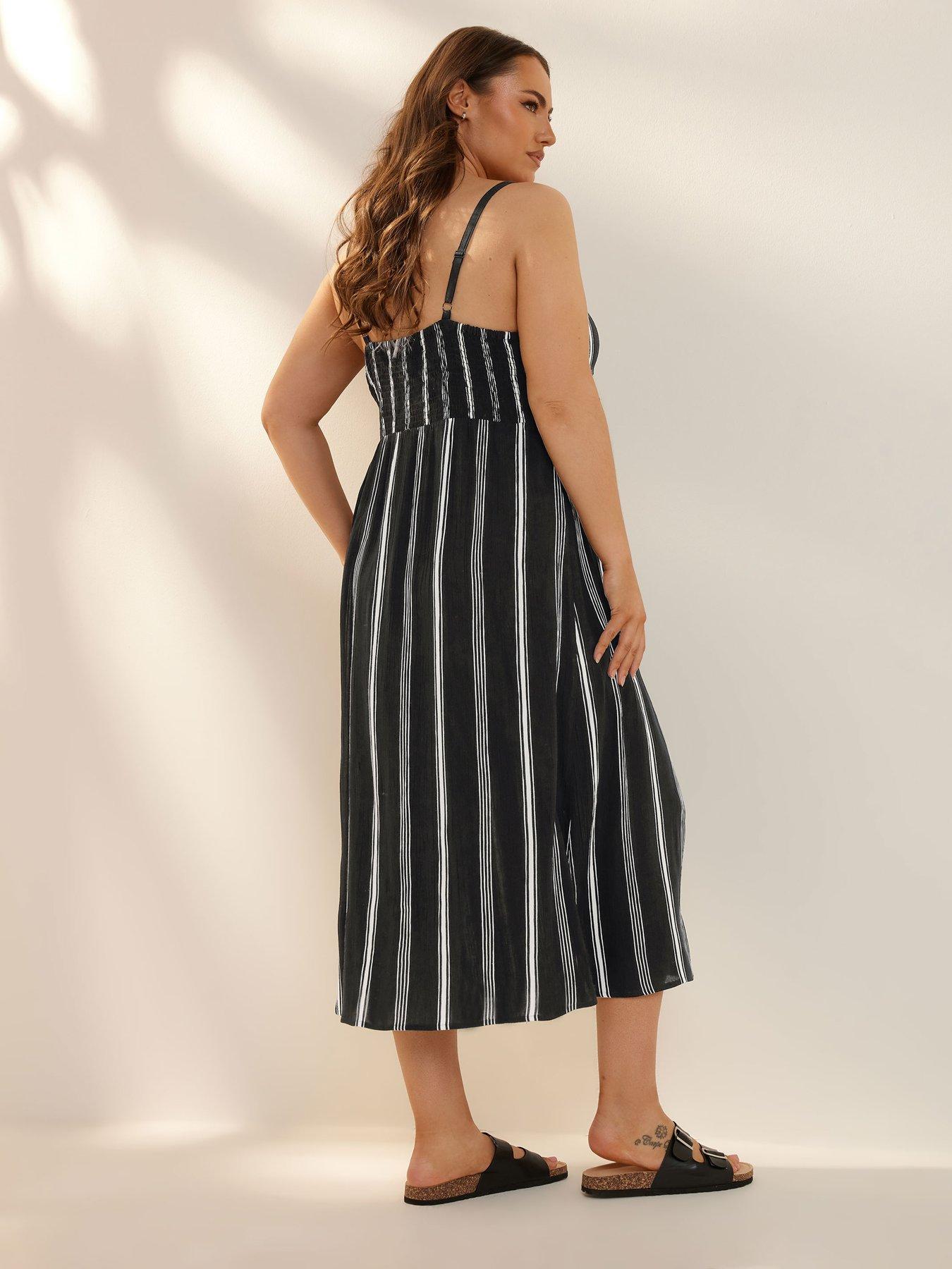 Image 2 of 4 of Yours Curve Twist Knot Stripe Dress