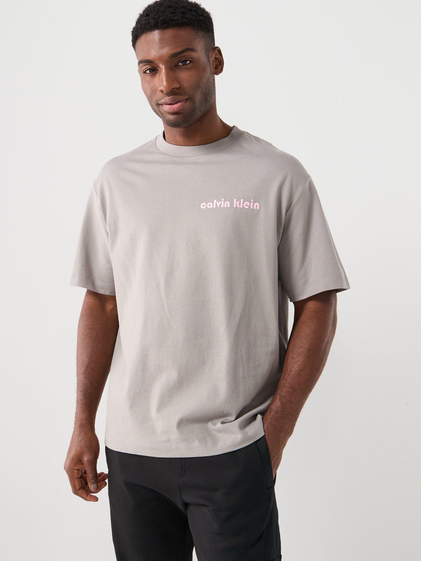 Image 5 of 5 of Calvin Klein Jeans Bauhaus Embroidered Logo T-Shirt - Grey