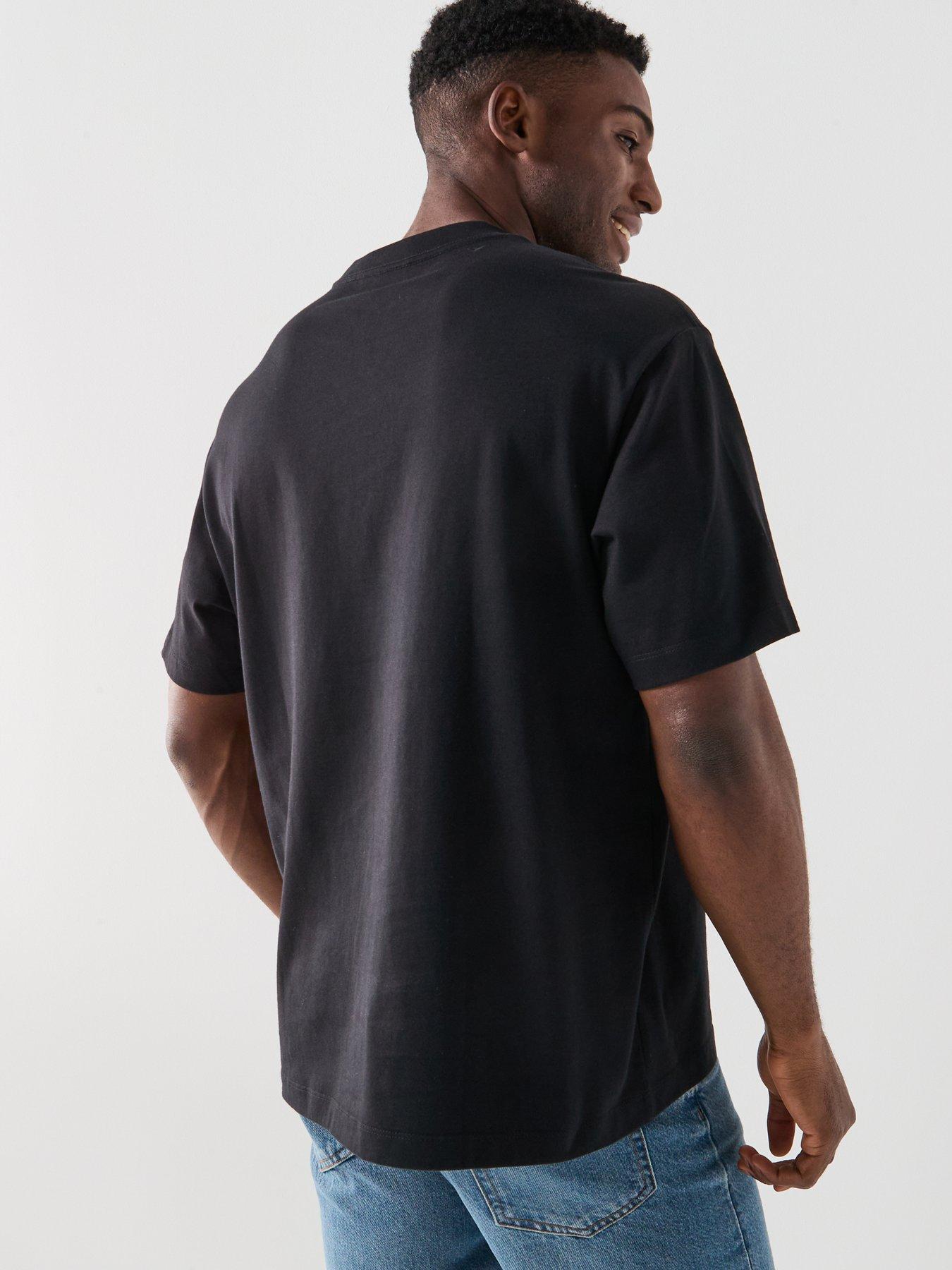 Image 2 of 6 of Calvin Klein Jeans Shirt Sleeve Relaxed Fit Graphic T-Shirt - Black