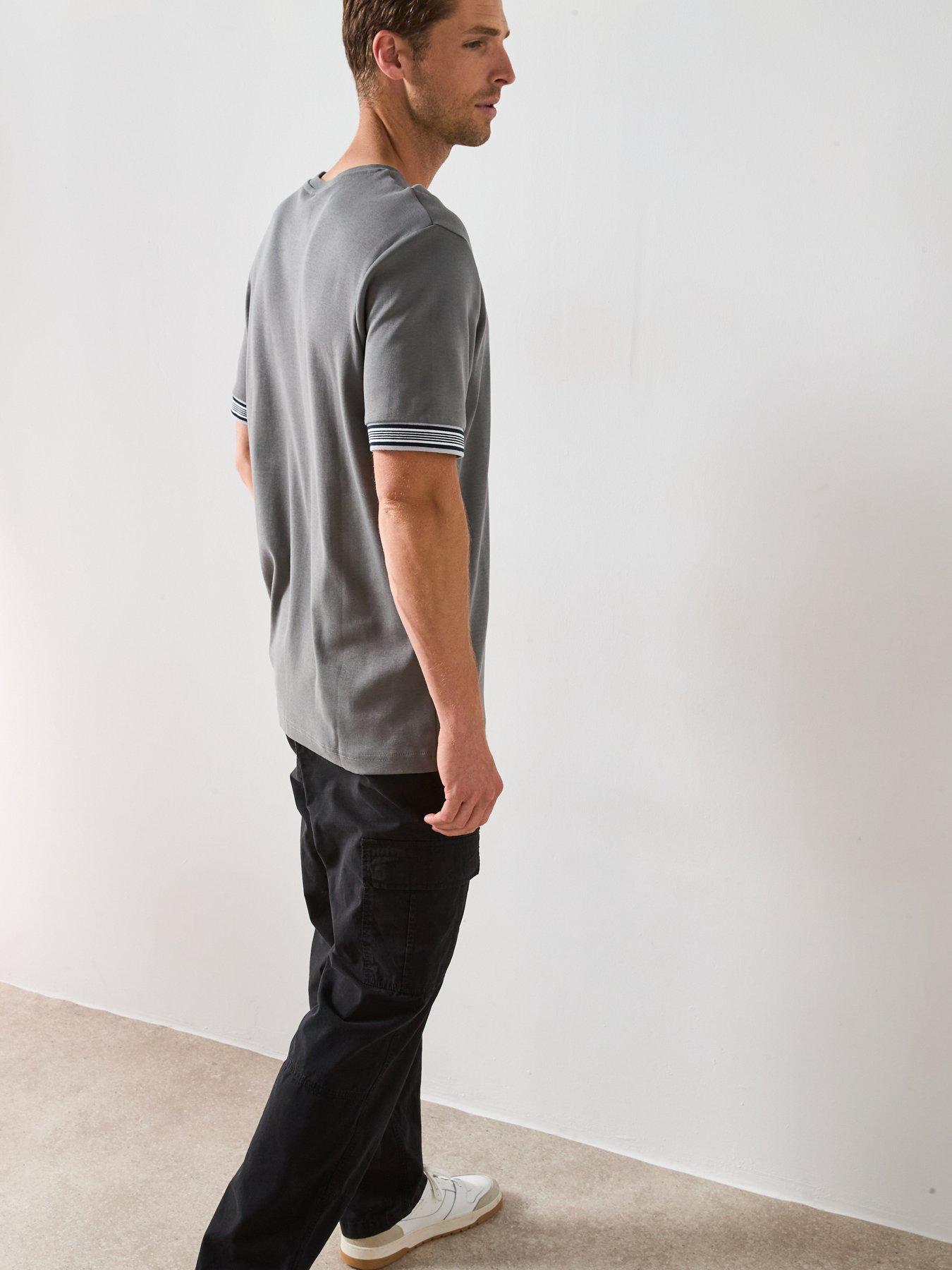 Image 2 of 6 of Very Man 100% Cotton Tipped T-Shirt - Grey