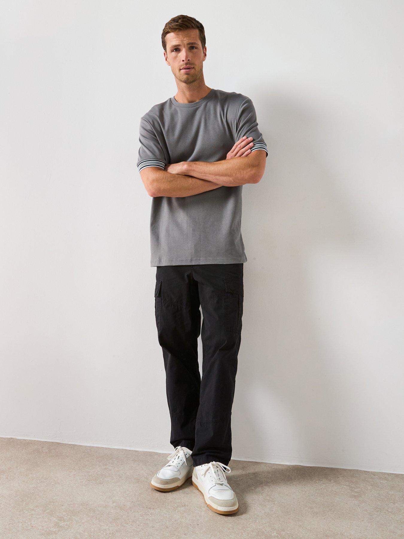 Image 3 of 6 of Very Man 100% Cotton Tipped T-Shirt - Grey