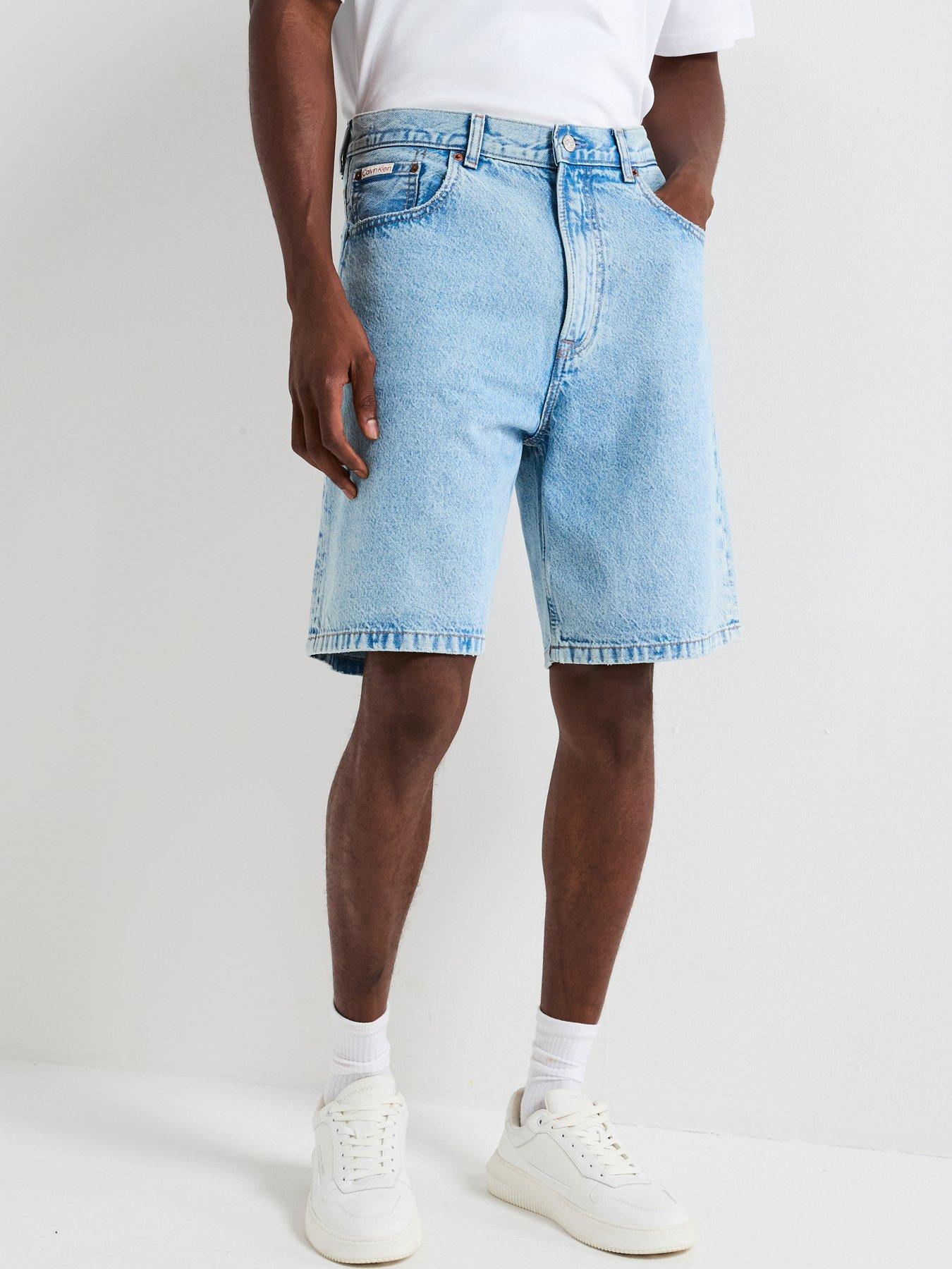 Image 1 of 6 of Calvin Klein 90's Classic Shorts - Light Blue