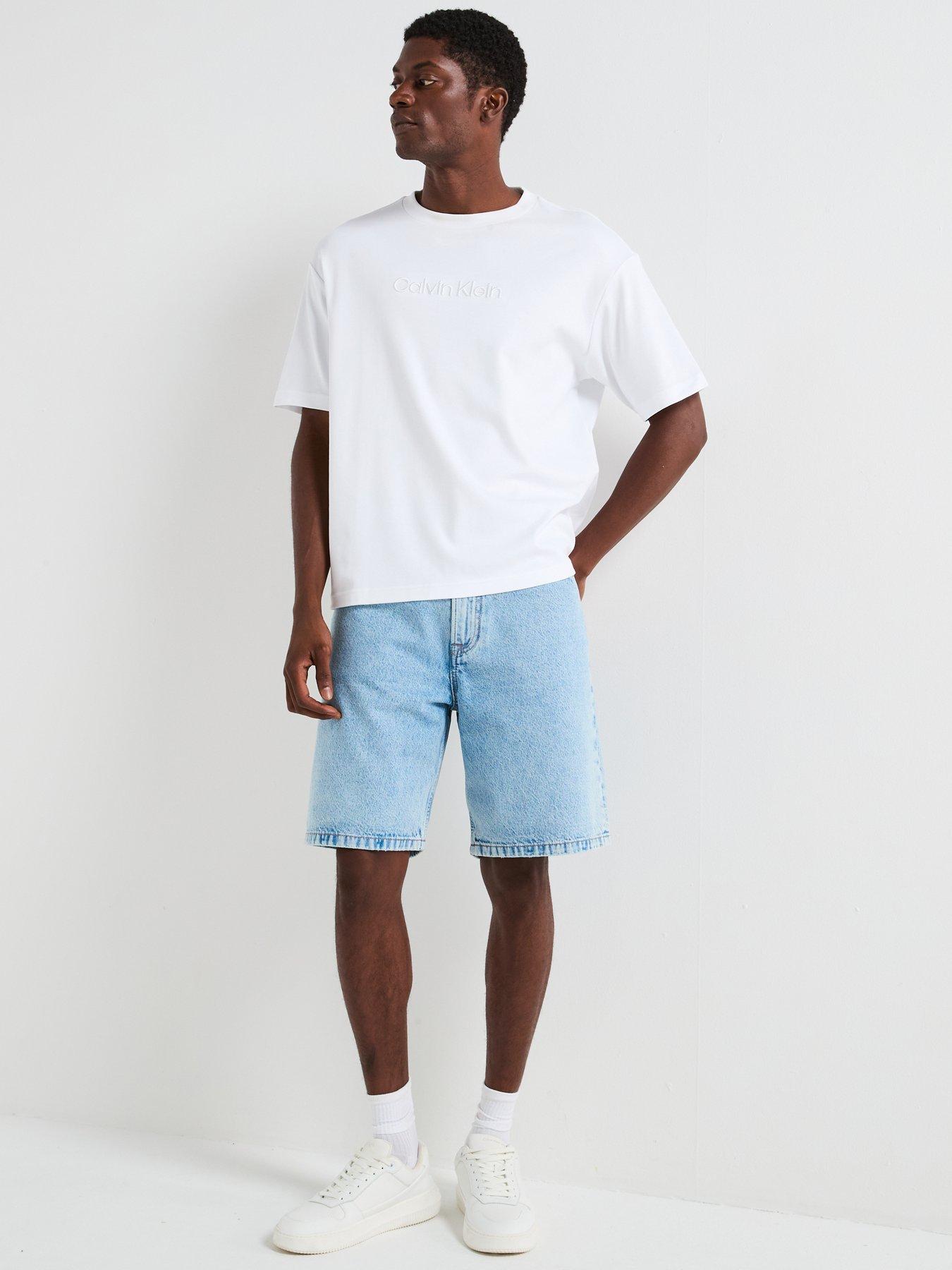 Image 3 of 6 of Calvin Klein 90's Classic Shorts - Light Blue
