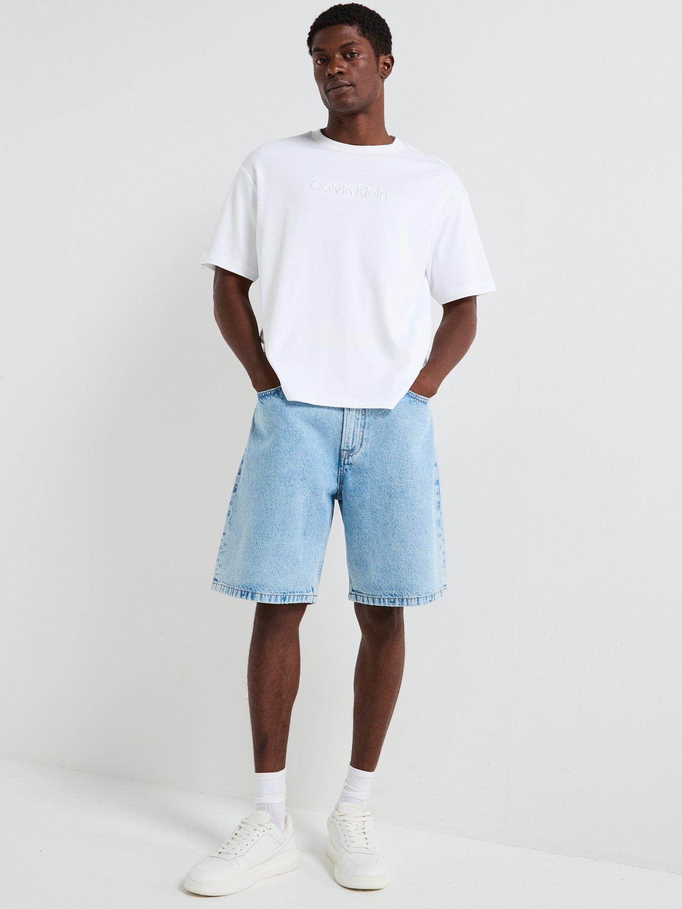 Image 6 of 6 of Calvin Klein 90's Classic Shorts - Light Blue