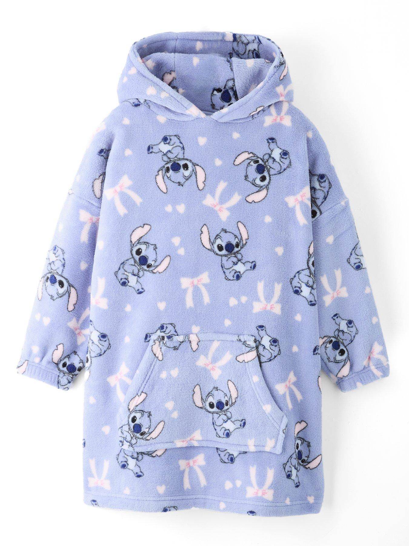 Image 1 of 4 of Disney Lilo & Stitch Stitch Fleece Hooded Blanket - Blue