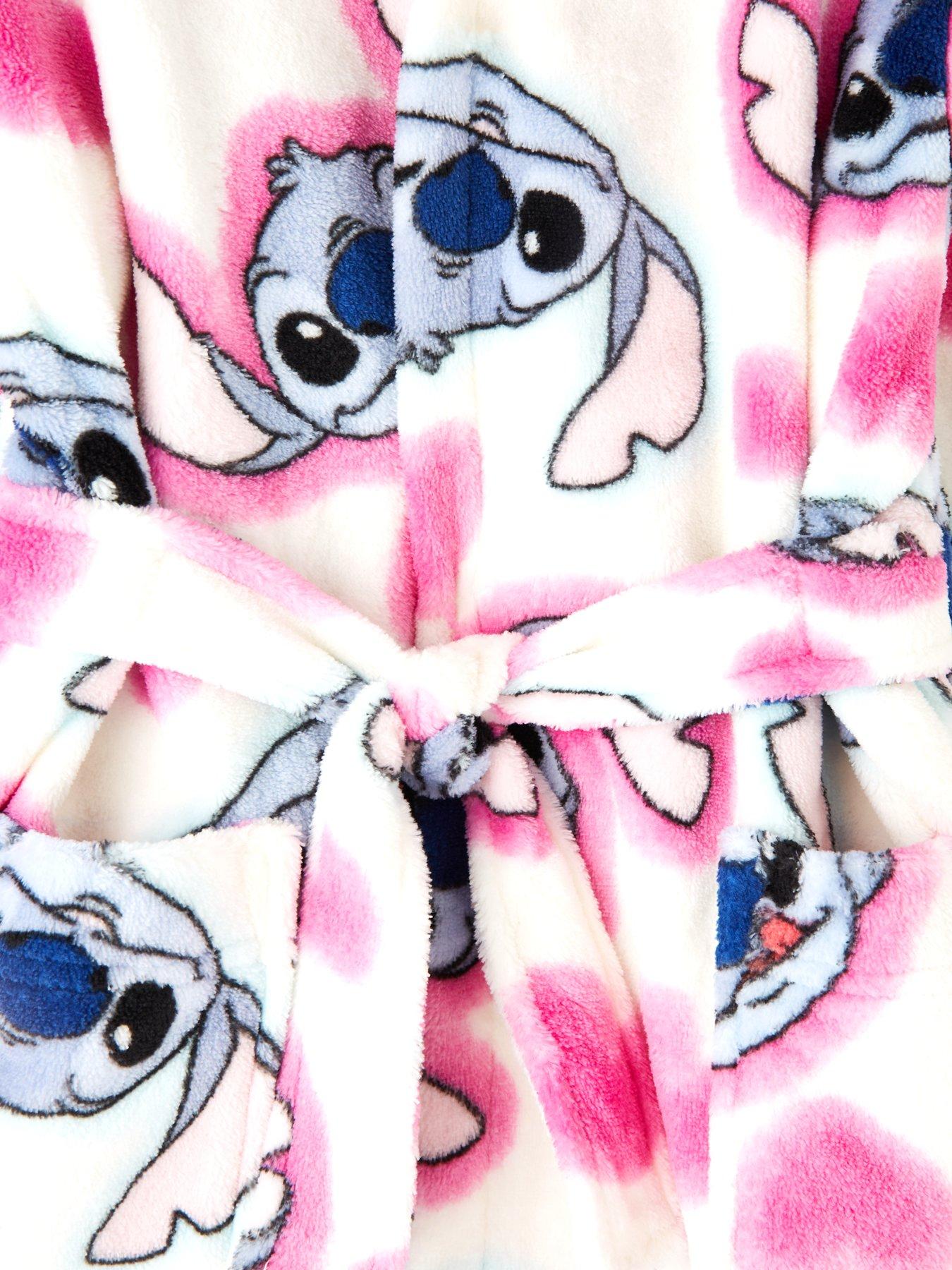 Image 4 of 4 of Disney Lilo & Stitch Disney Lilo &amp; Stitch Heart Dressing Gown - Multi