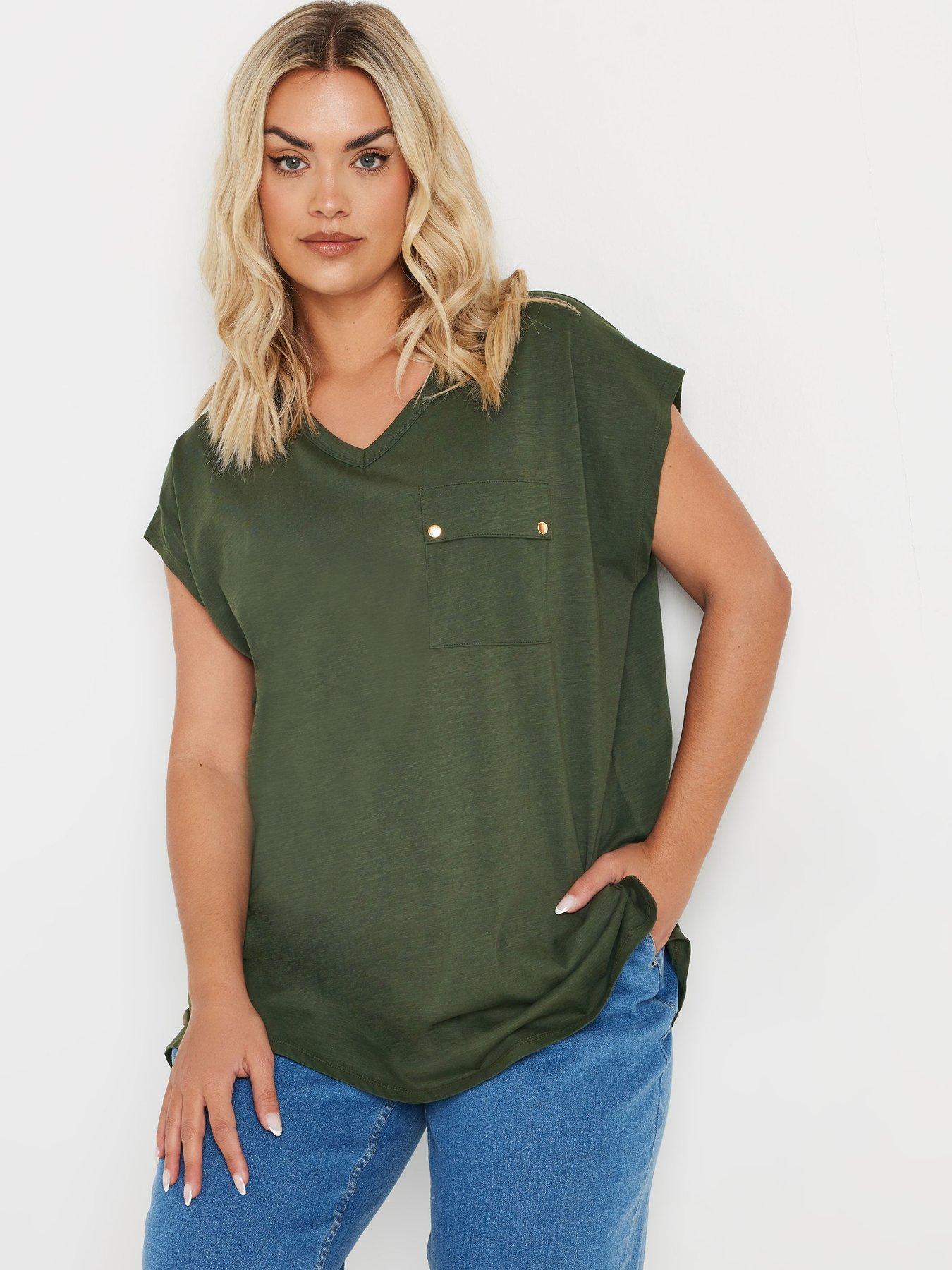 undefined Curve Stud Pocket T-shirt