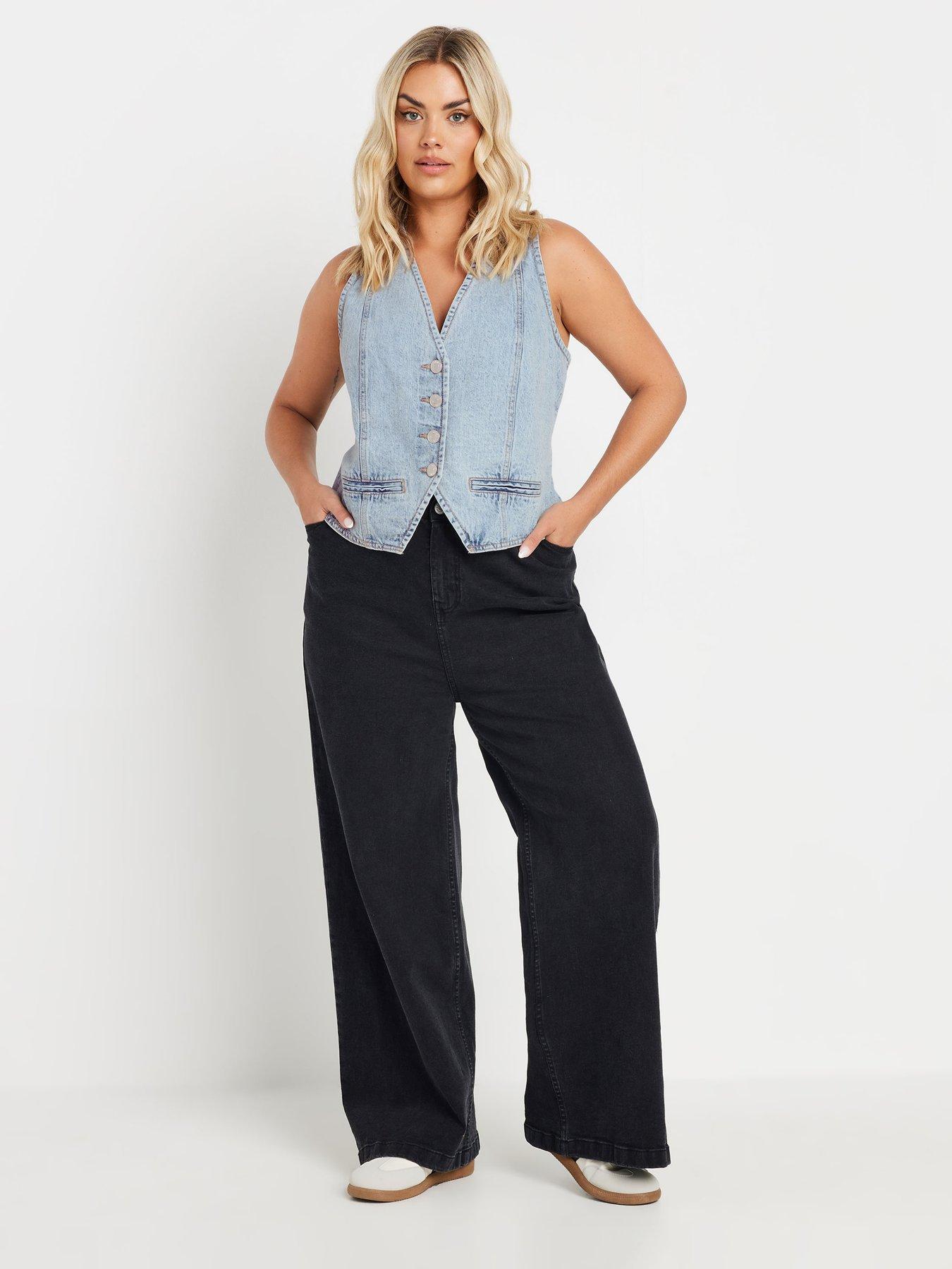 Image 3 of 4 of Yours Curve Denim Waistcoat
