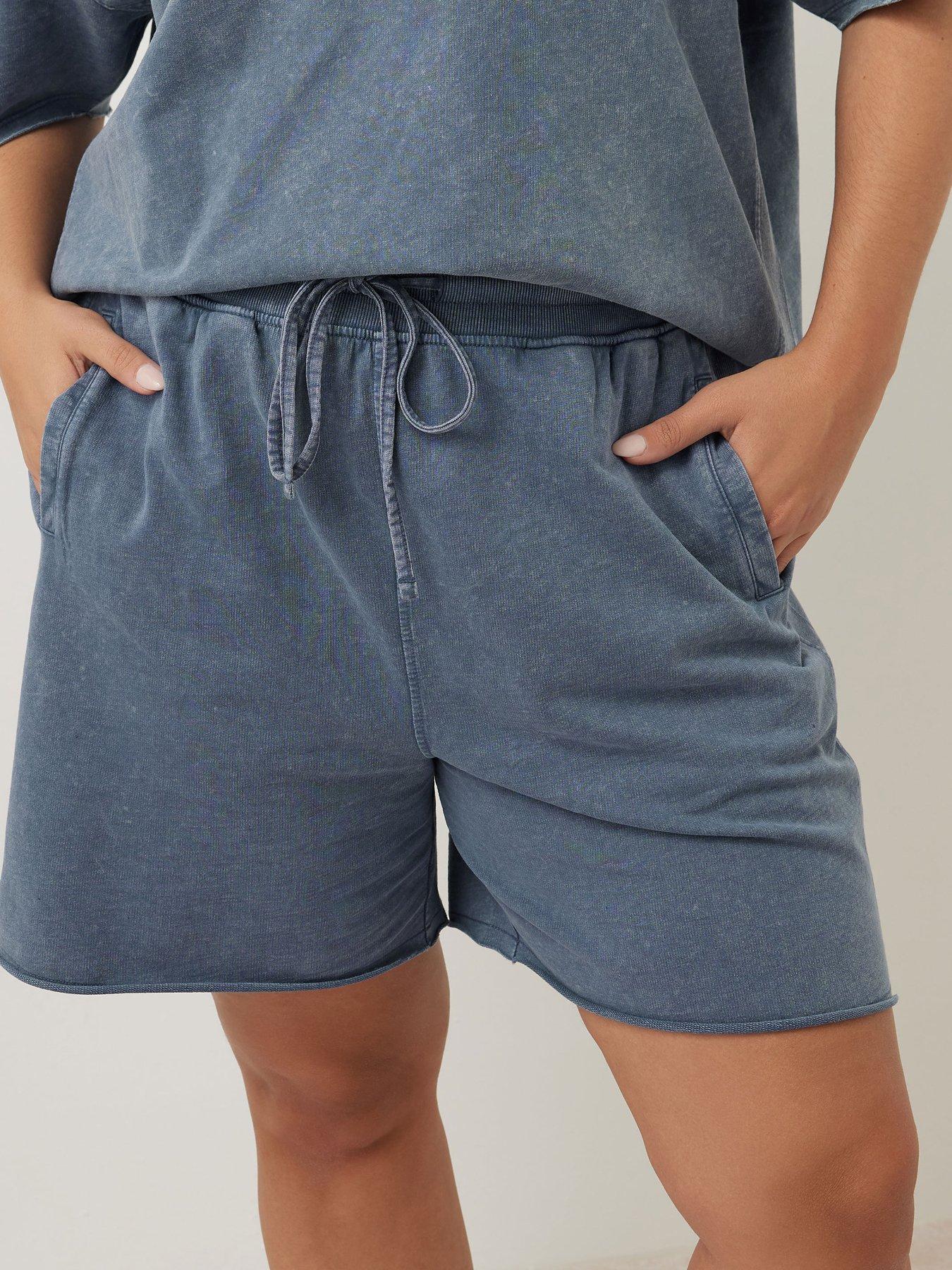 Image 4 of 4 of Yours Curve Acid Wash Sweat Short