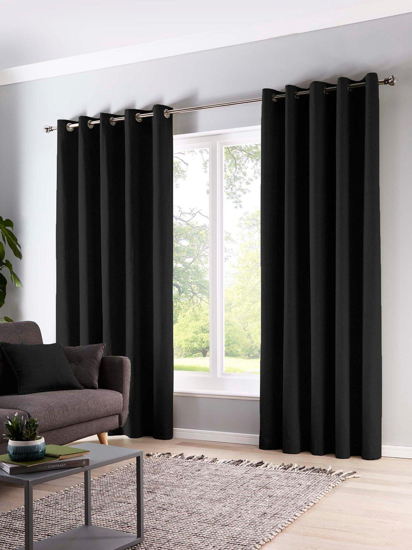 Fusion Sorbonne Lined Eyelet Curtains