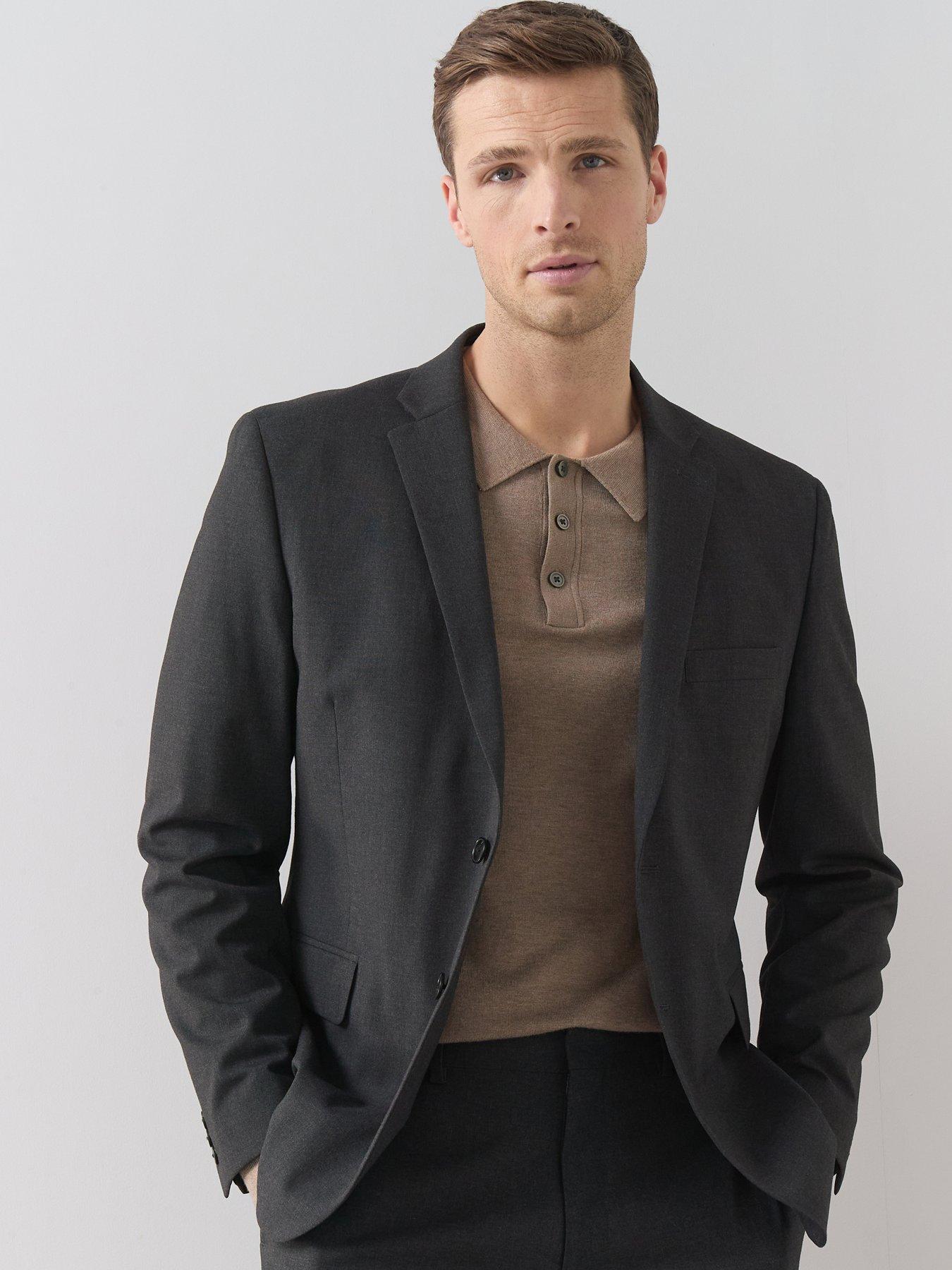 The Very Collection Slim Fit Suit Jacket - Charcoal