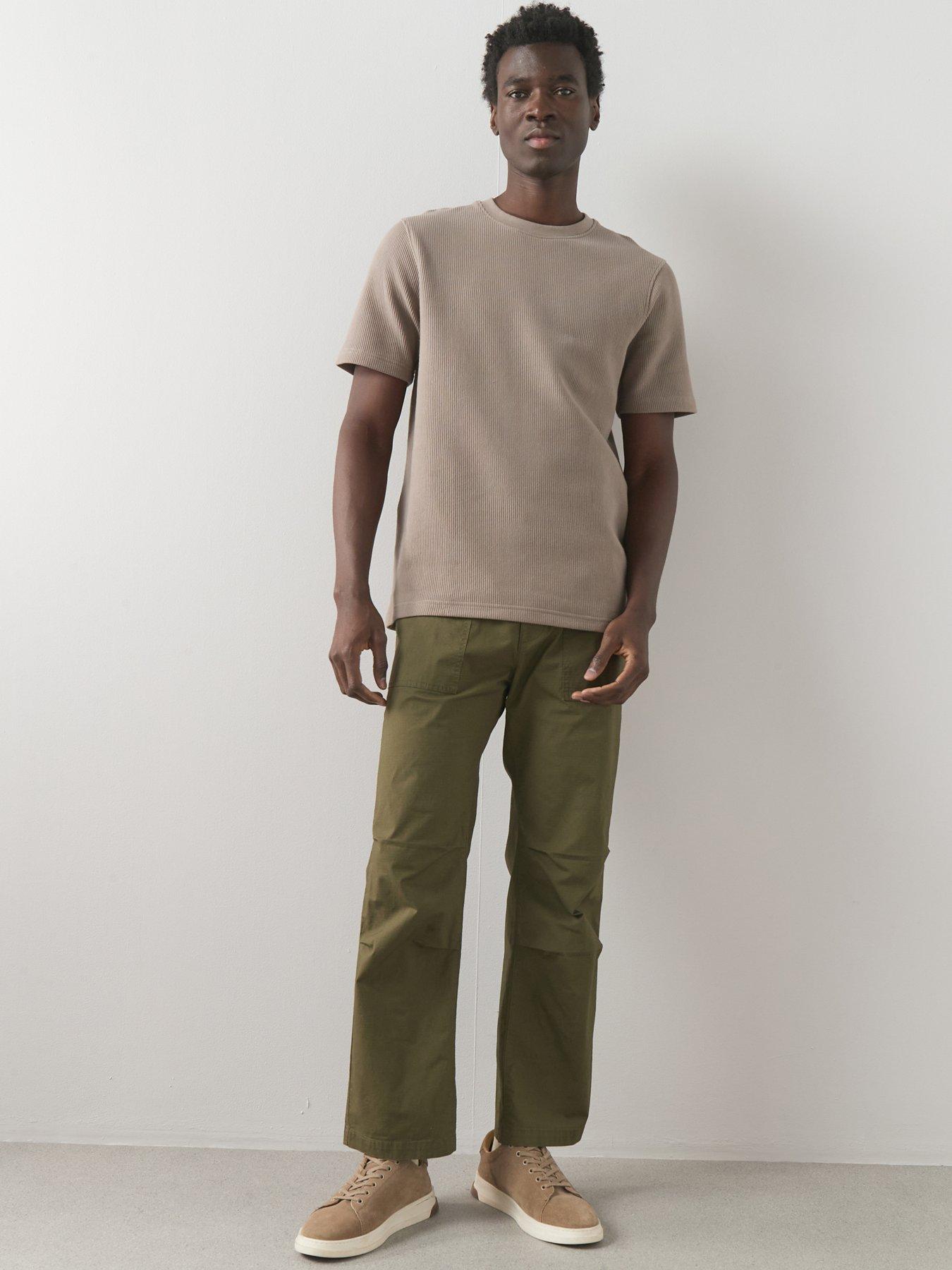 Image 3 of 6 of Very Man Heavyweight Ribbed T-Shirt - Beige