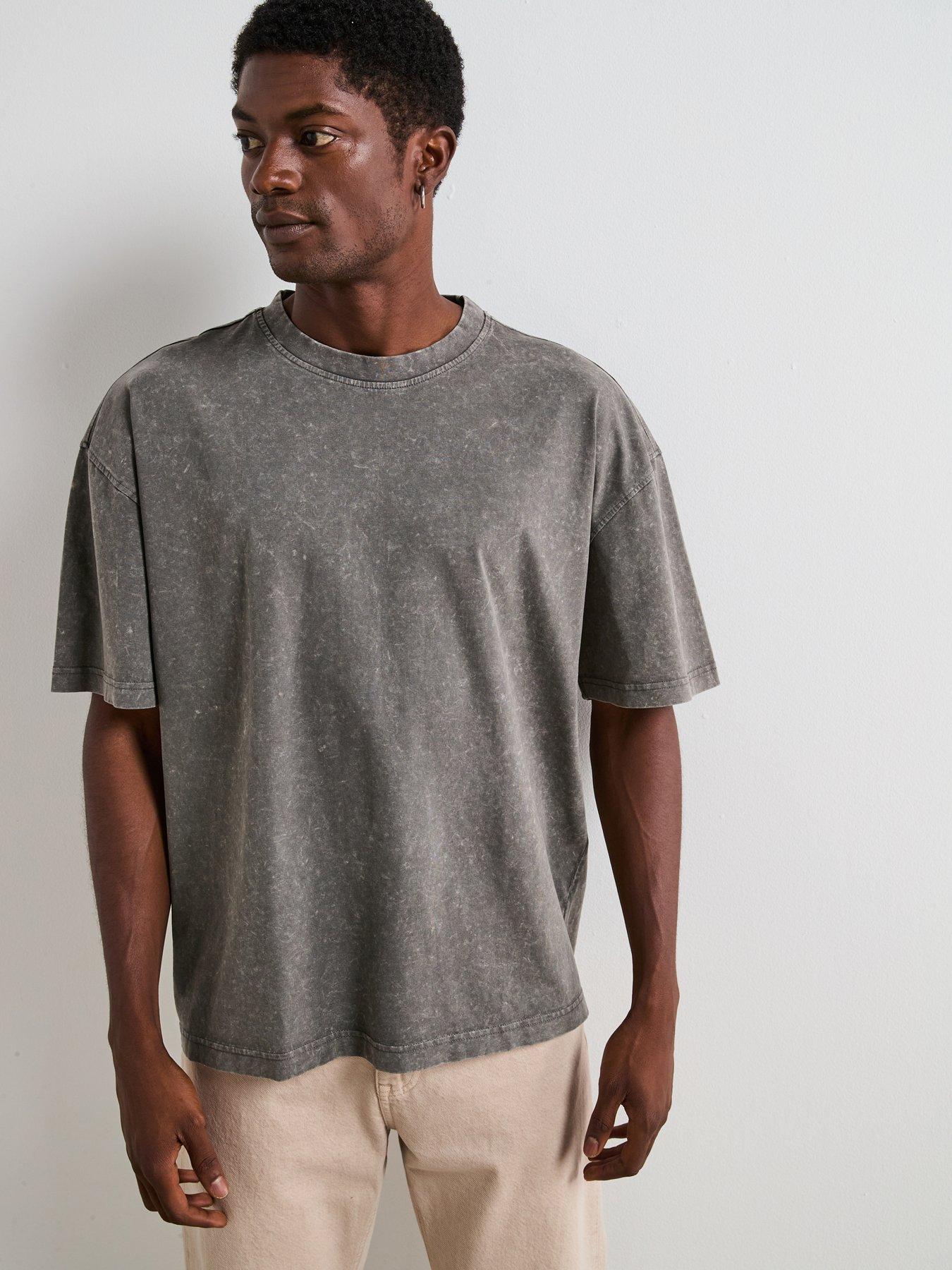 undefined Acid Wash T-Shirt - Charcoal