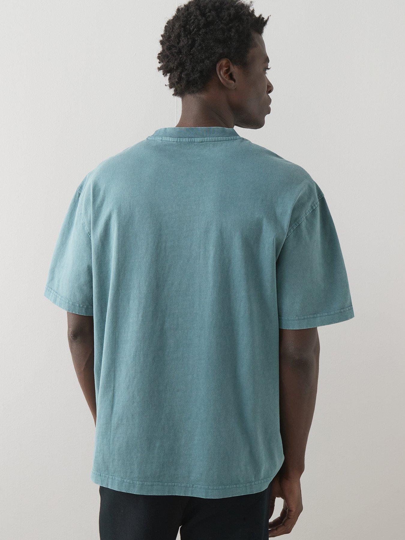 Image 2 of 6 of Very Man Acid Wash T-Shirt - Blue