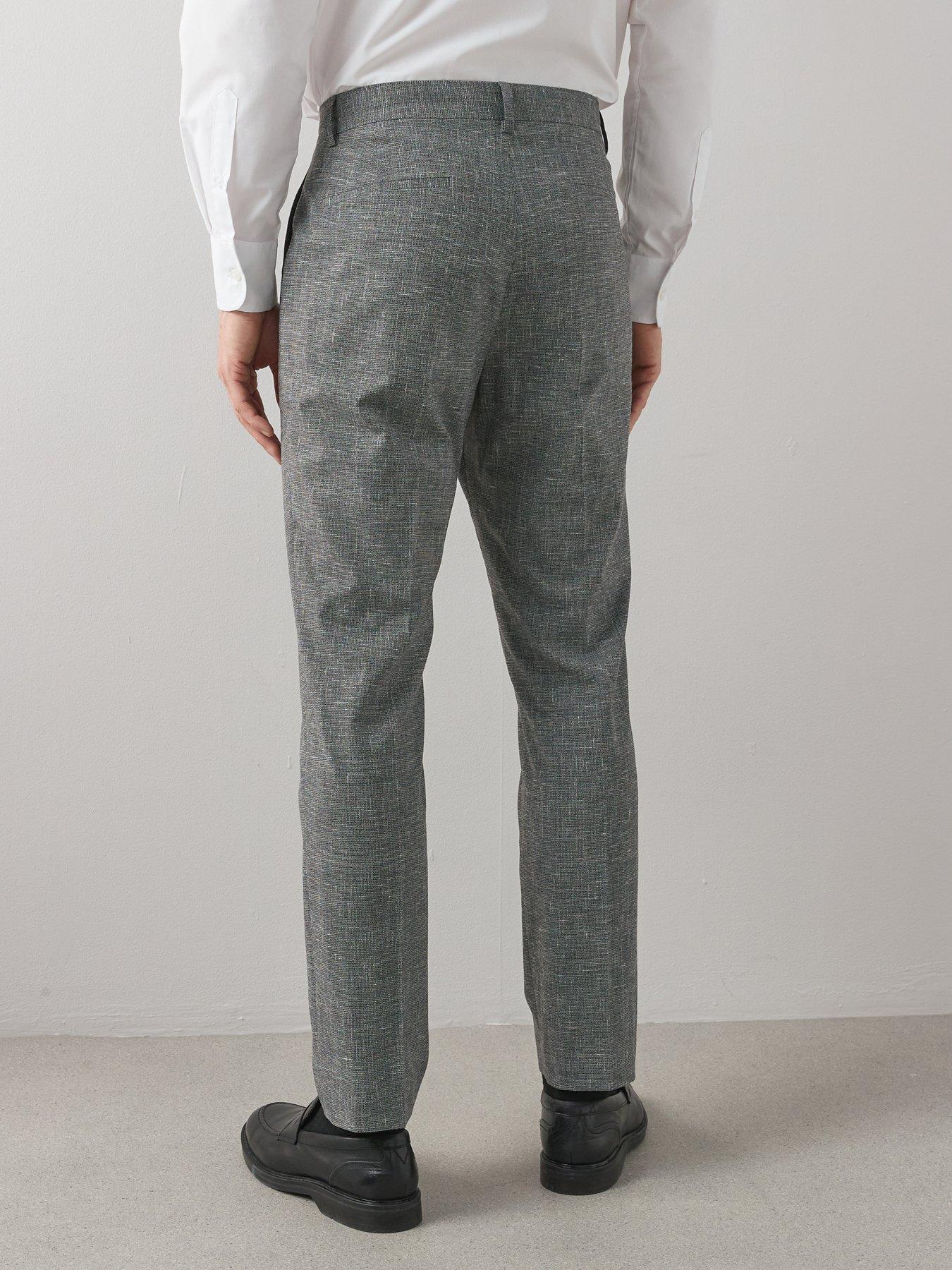 Image 2 of 7 of Very Man Slim Fit Textured Suit Trousers - Grey