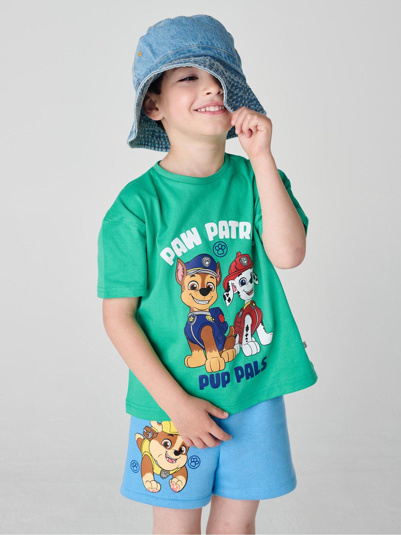 Brand Threads Boys Paw Patrol Daywear T-Shirt & Shorts Set