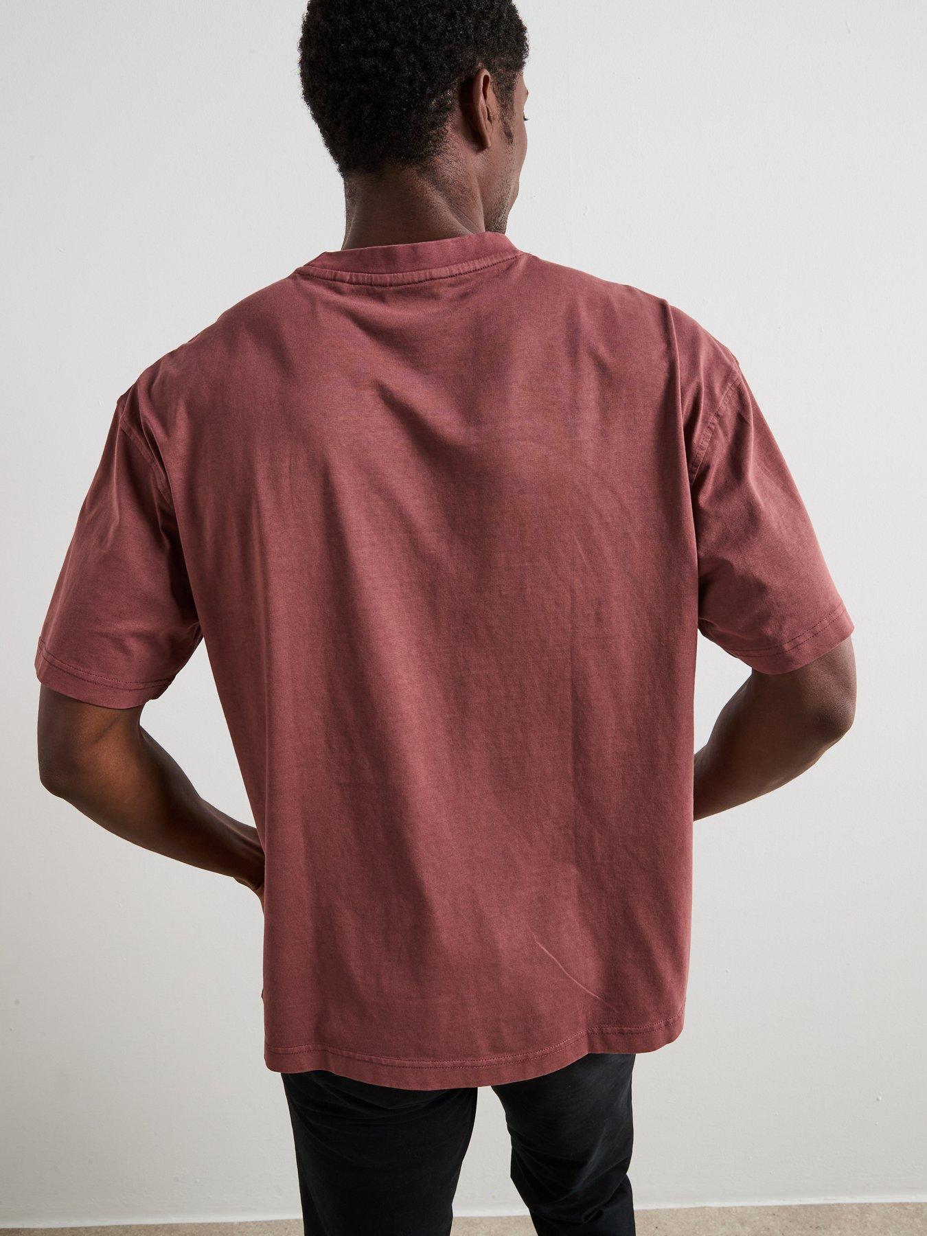 Image 2 of 6 of Very Man Acid Wash T-Shirt - Rust