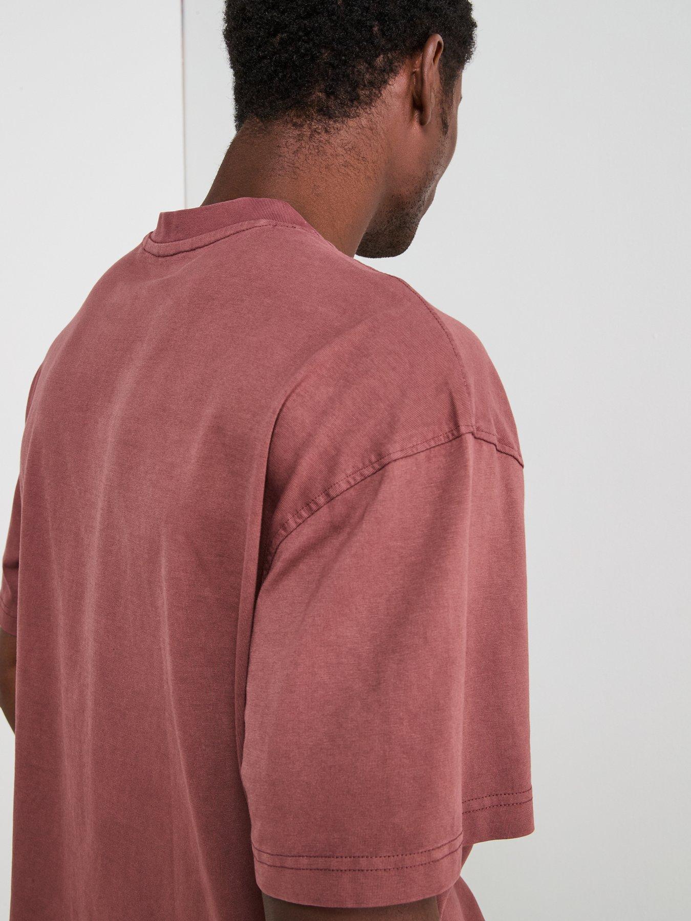 Image 6 of 6 of Very Man Acid Wash T-Shirt - Rust