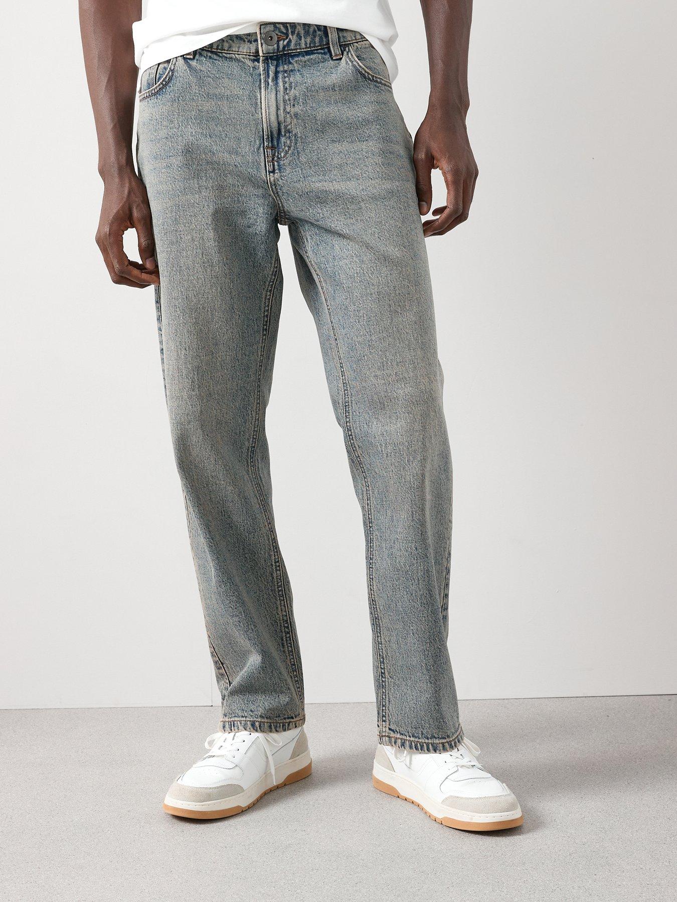 Very Man Premium Straight Fit Jeans With Stretch - Vintage Indigo Wash