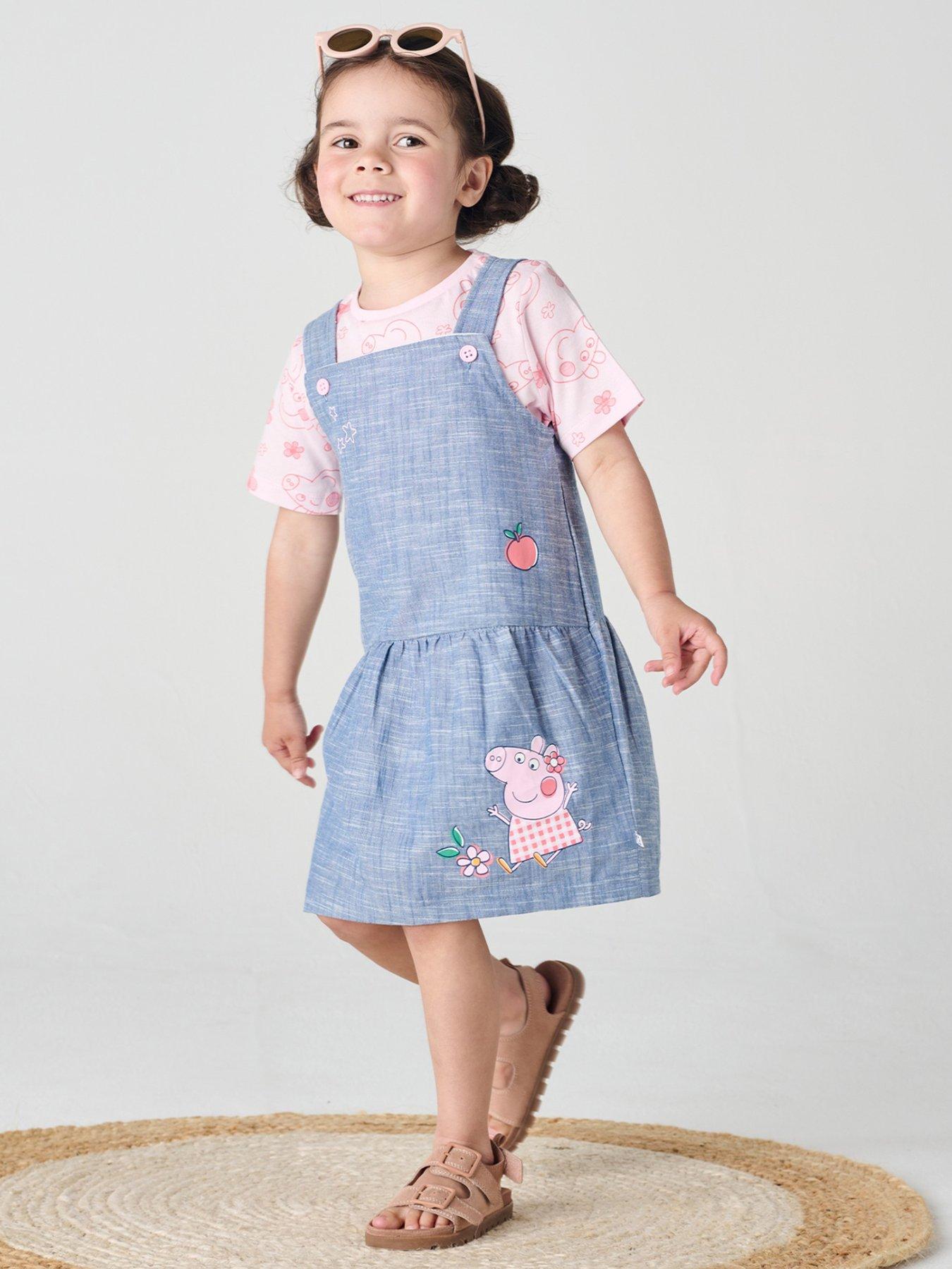 undefined Peppa Pig Girls Pinny Daywear Set