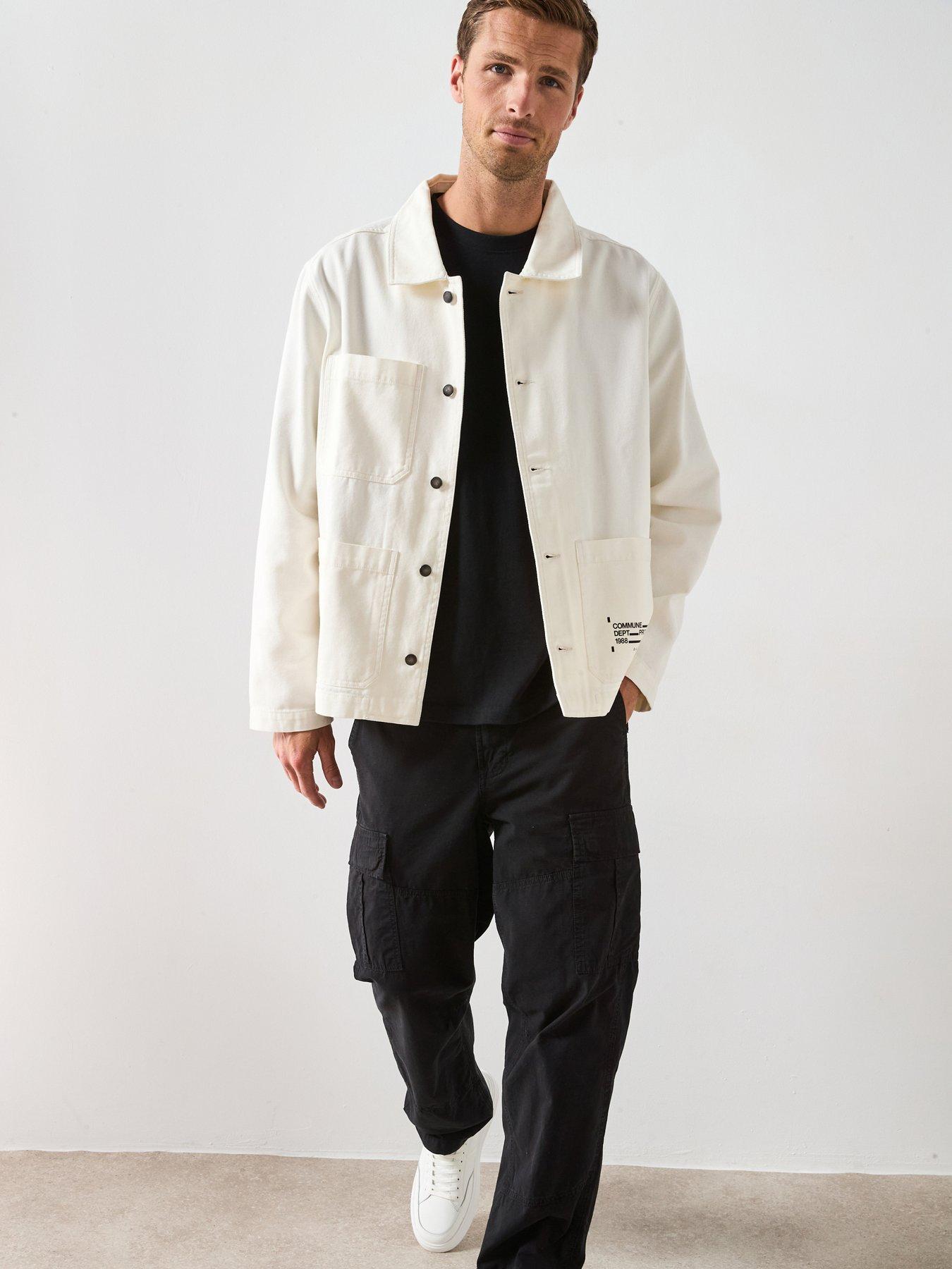 Very Man Canvas Chore Jacket - Beige