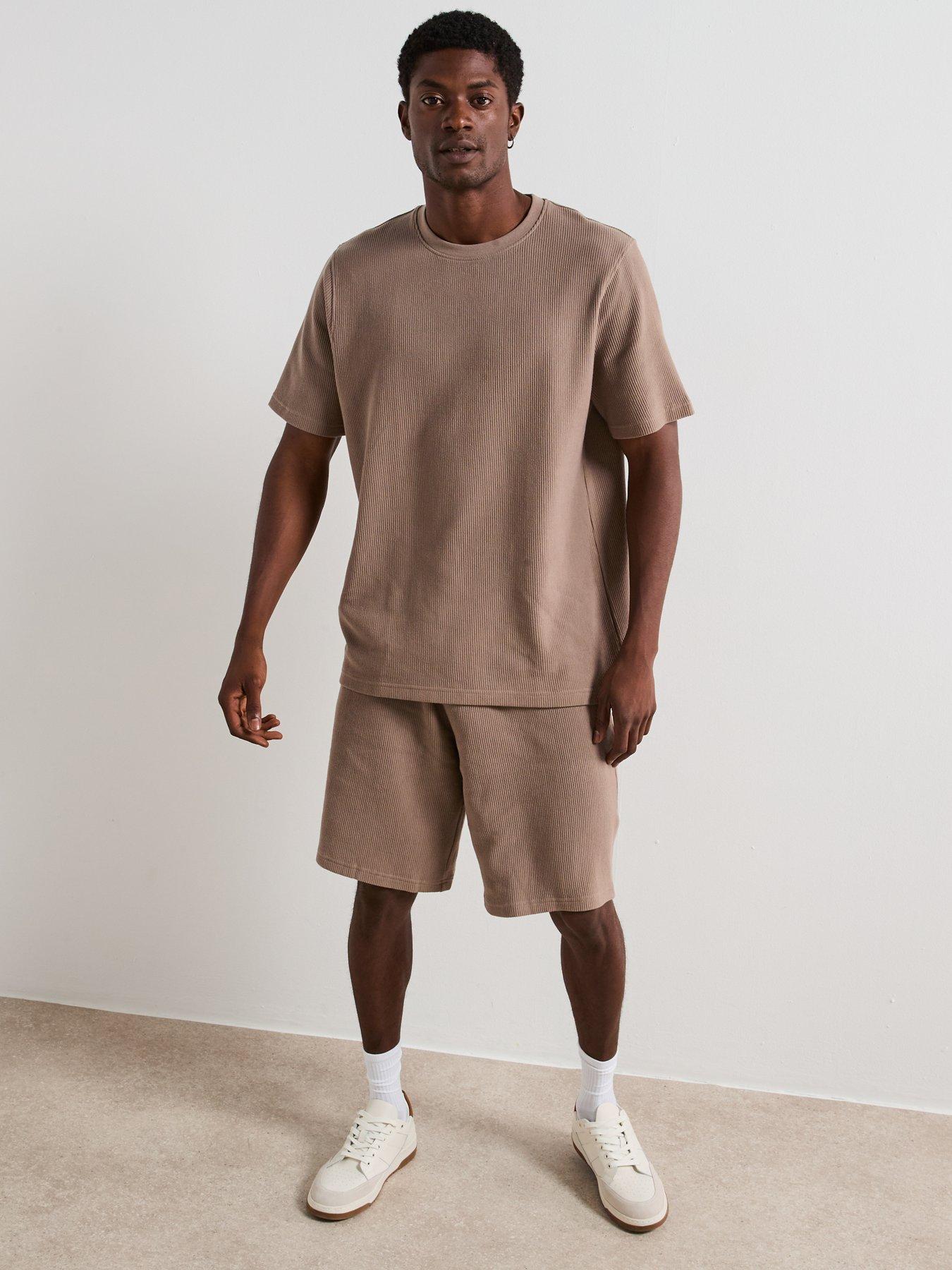 Image 3 of 6 of Very Man Heavyweight Ribbed Short - Beige