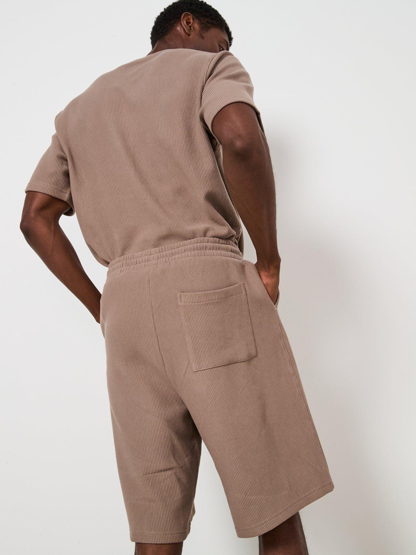 Image 5 of 6 of Very Man Heavyweight Ribbed Short - Beige