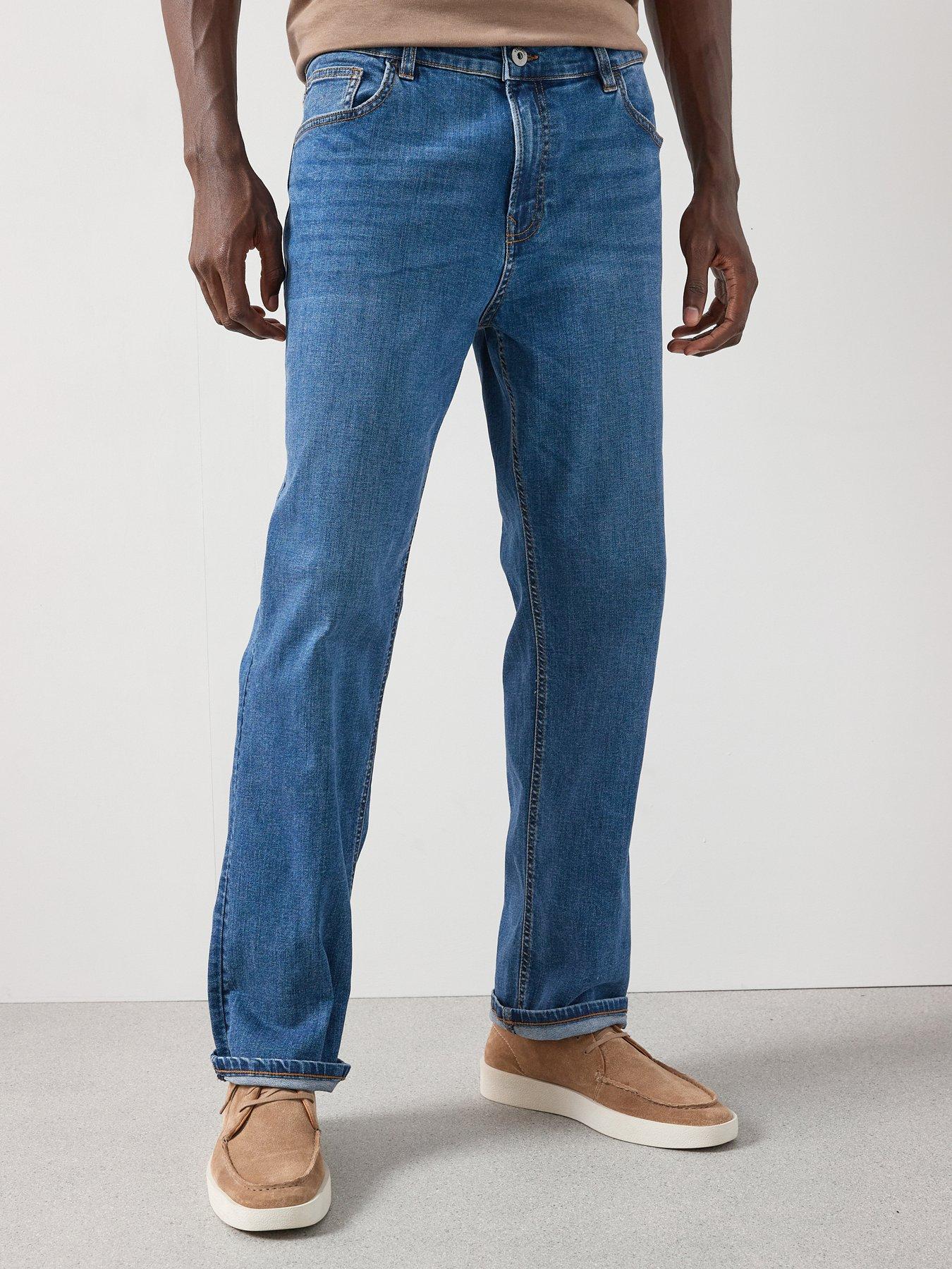 The Very Collection Straight Jeans With Stretch - Mid Wash Blue