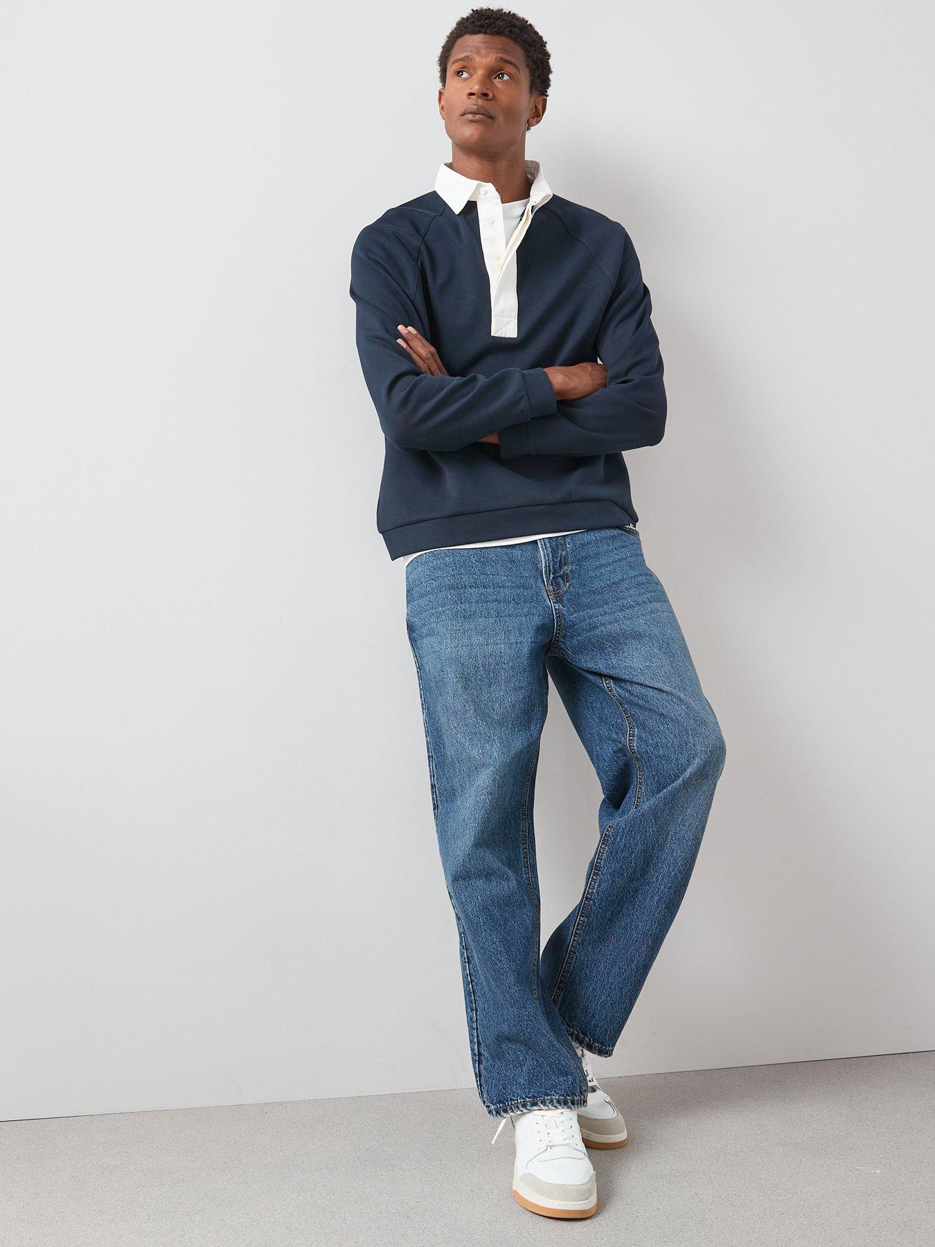 Image 4 of 6 of The Very Collection Premium Loose Fit Jeans With Stretch - Mid Blue