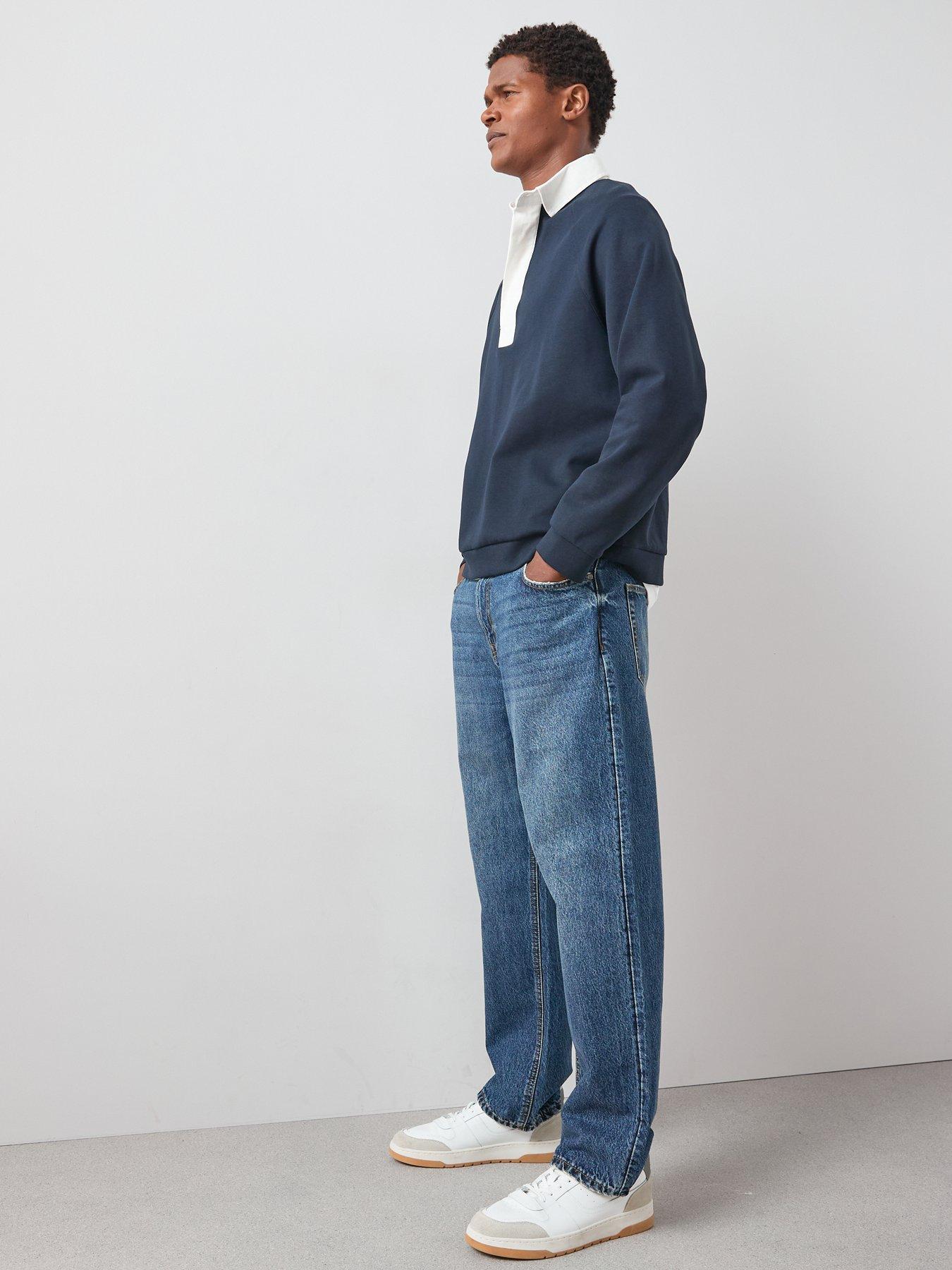 Image 6 of 6 of The Very Collection Premium Loose Fit Jeans With Stretch - Mid Blue