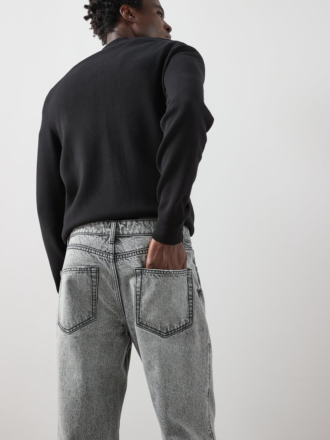 Image 4 of 6 of The Very Collection Premium 100% Cotton Loose Fit Jeans - Washed Grey