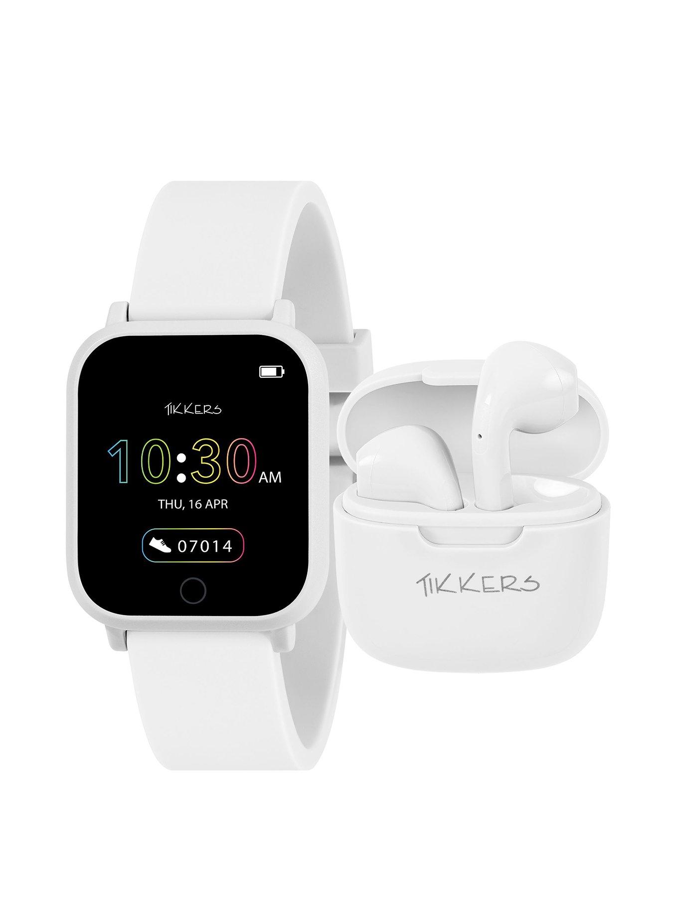 Tikkers Series 10 White Smart Watch and Earbud Set