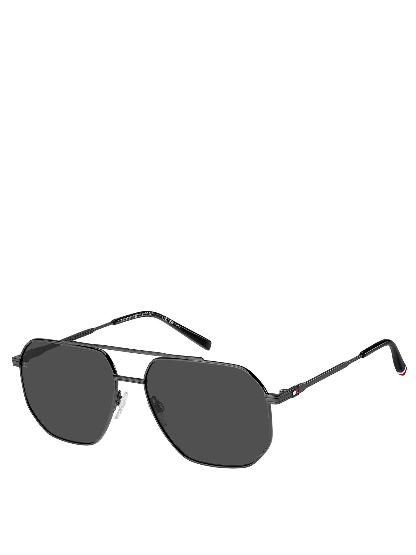 undefined Grey Metal Rectangular Sunglasses