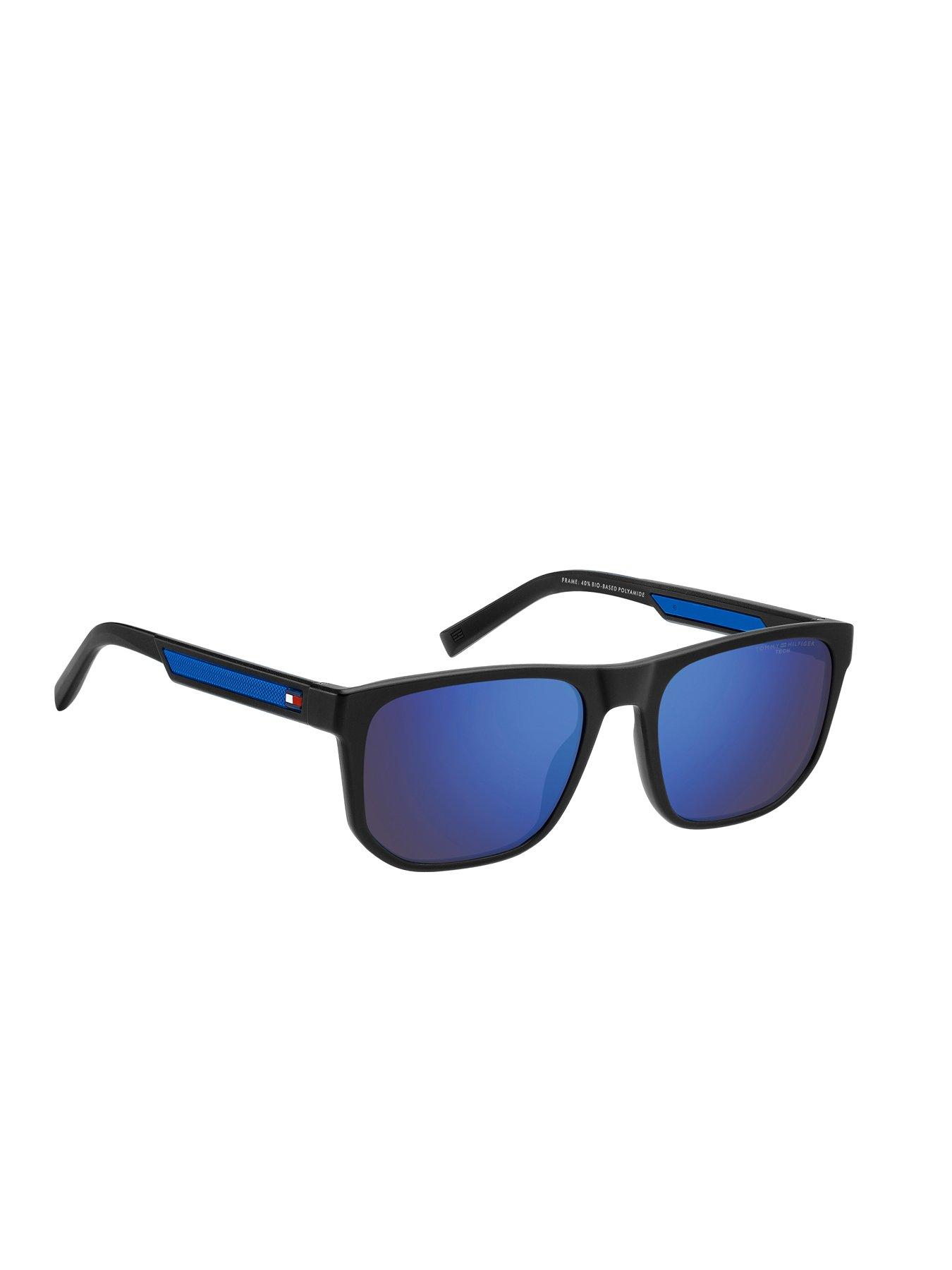 Image 2 of 4 of Tommy Hilfiger Blue Ml Sqaure Sunglasses