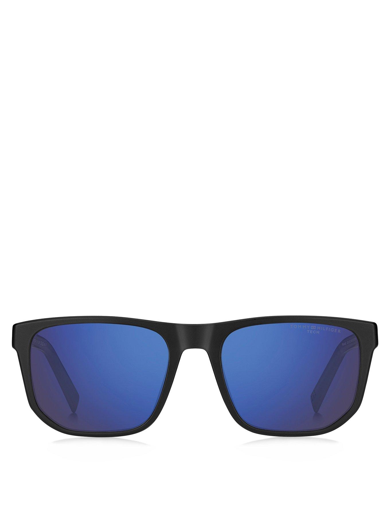 Image 3 of 4 of Tommy Hilfiger Blue Ml Sqaure Sunglasses