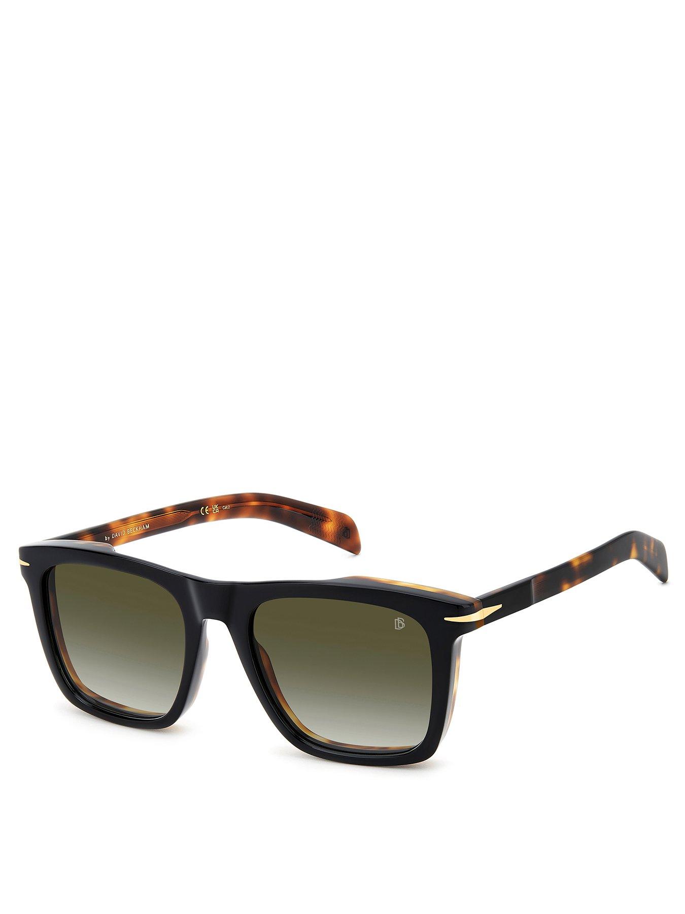 eyewear-by-david-beckham-green-shaded-rectangular-sunglasses