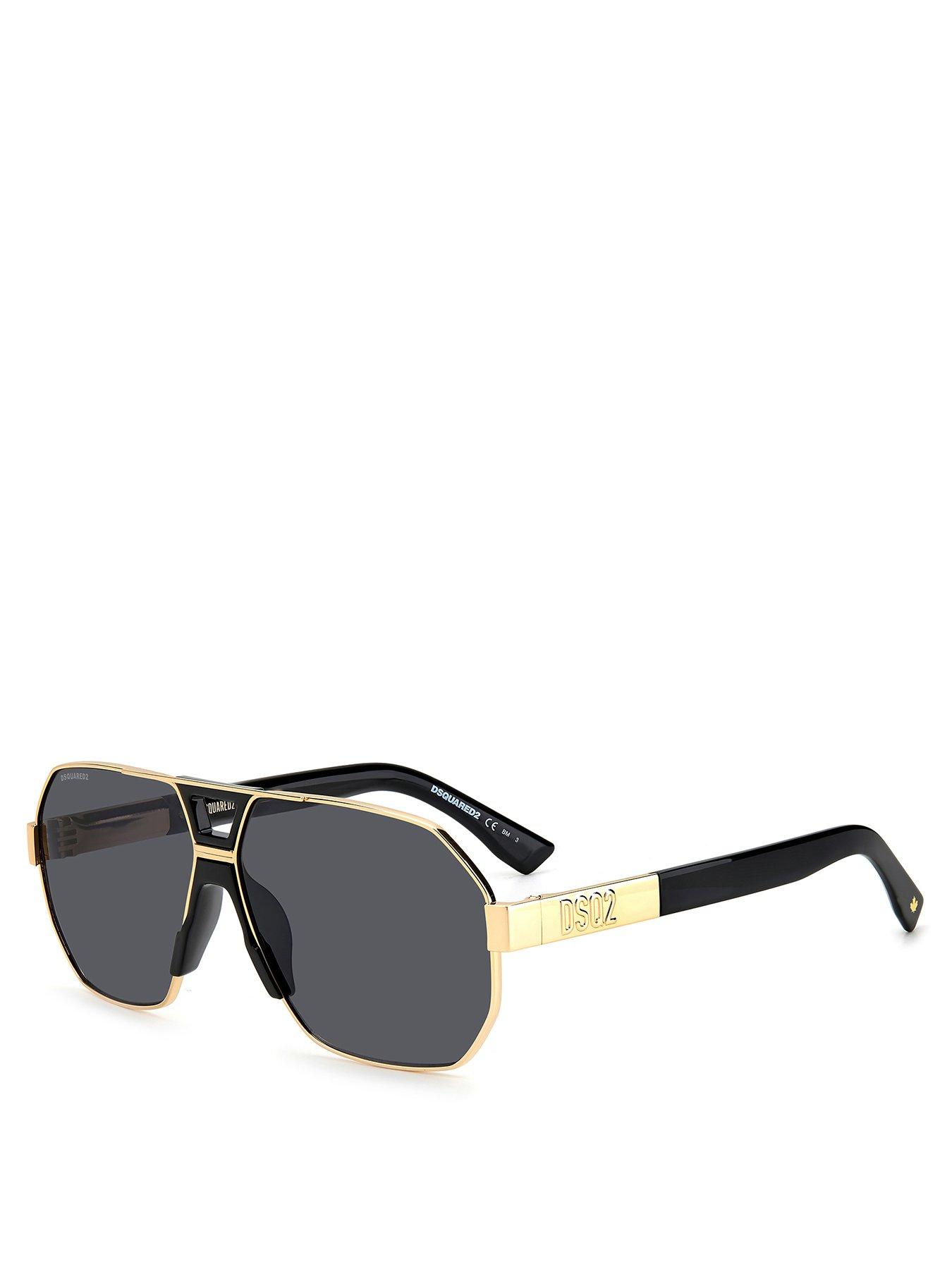 undefined Metal Square Double Bridge Sunglasses