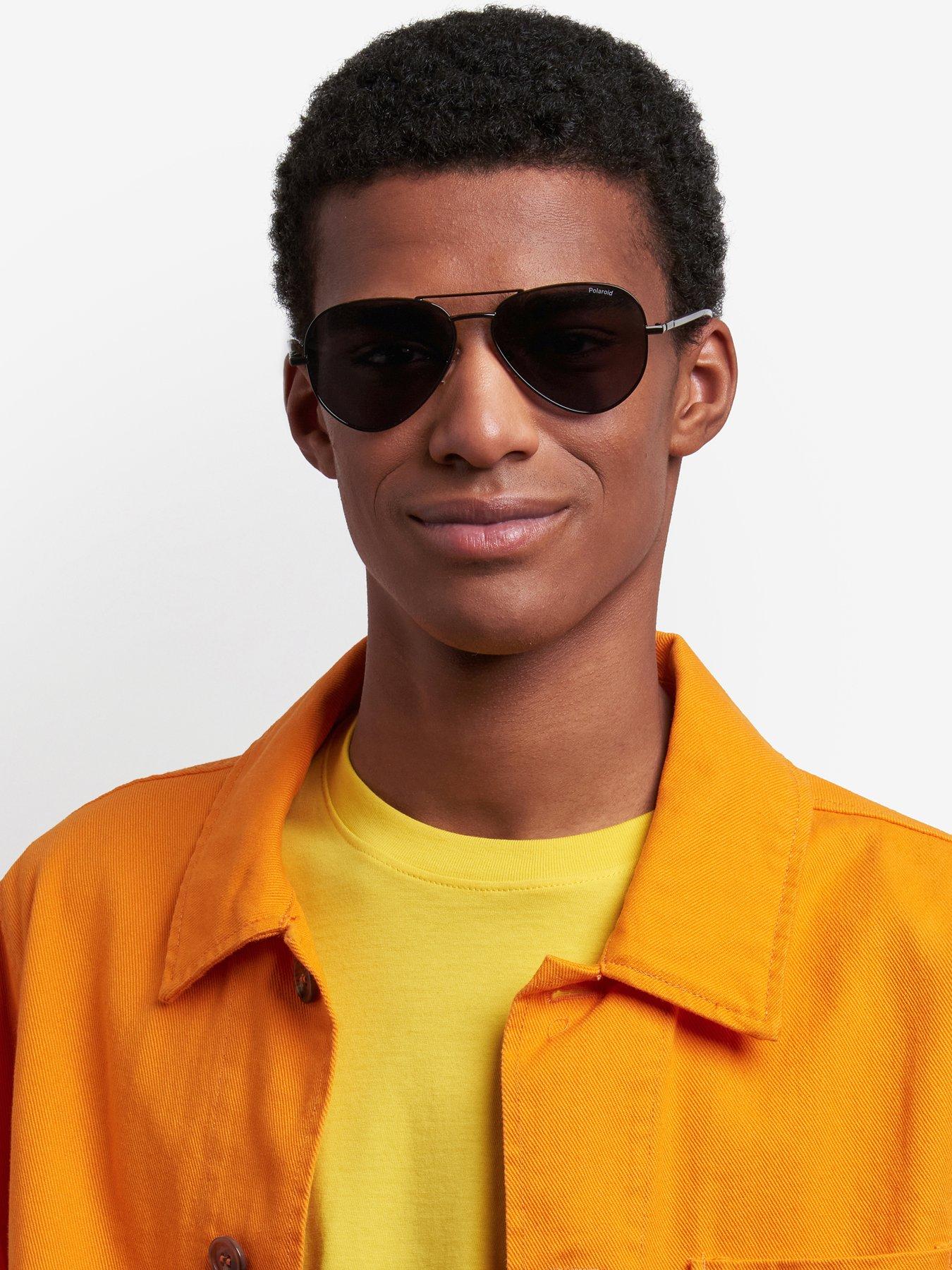 Polaroid Poloroid Grey Pz Metal Pilot Sunglasses
