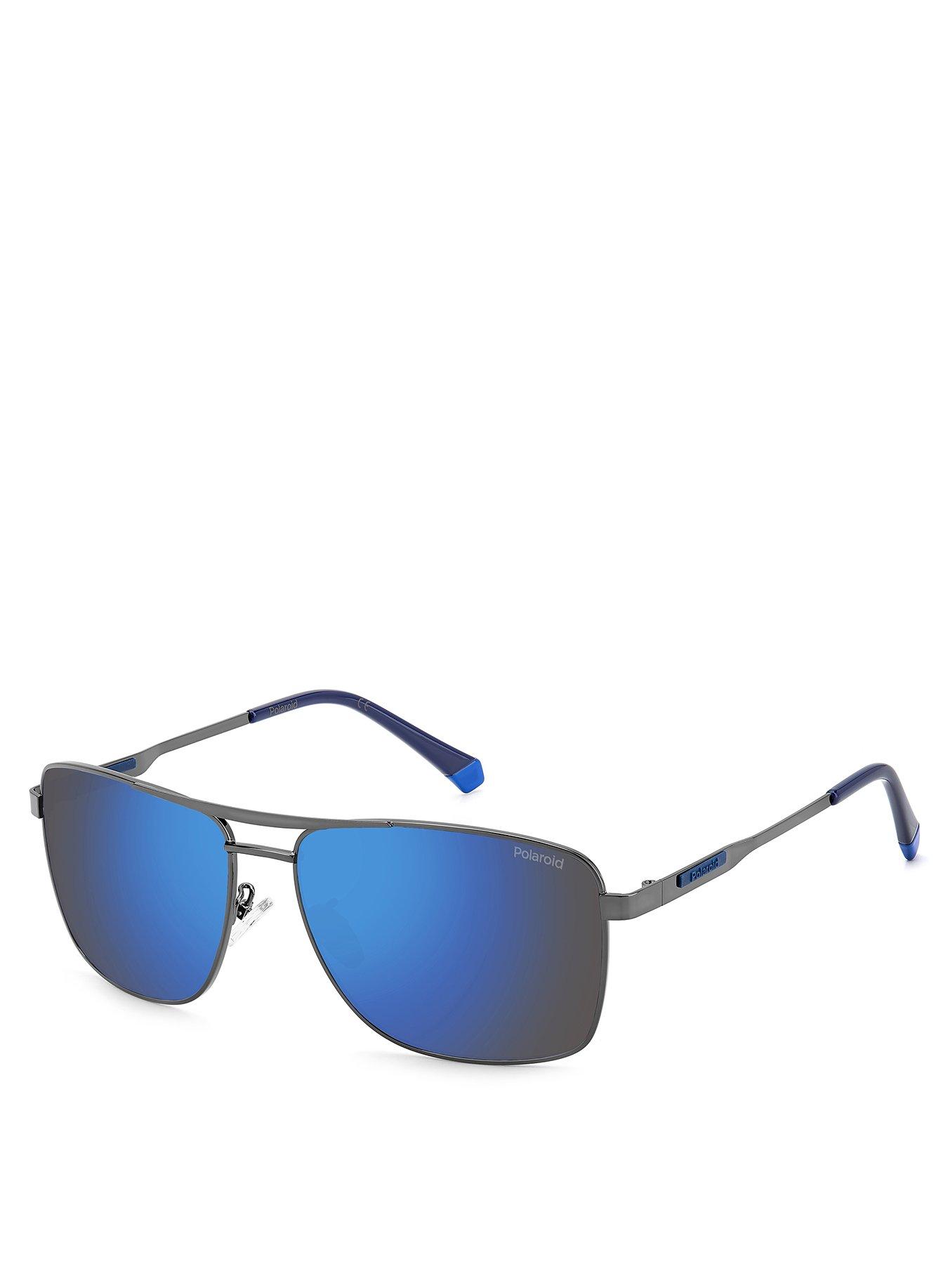 Image 1 of 4 of Polaroid Poloroidblue Sp Rectangular Sunglasses